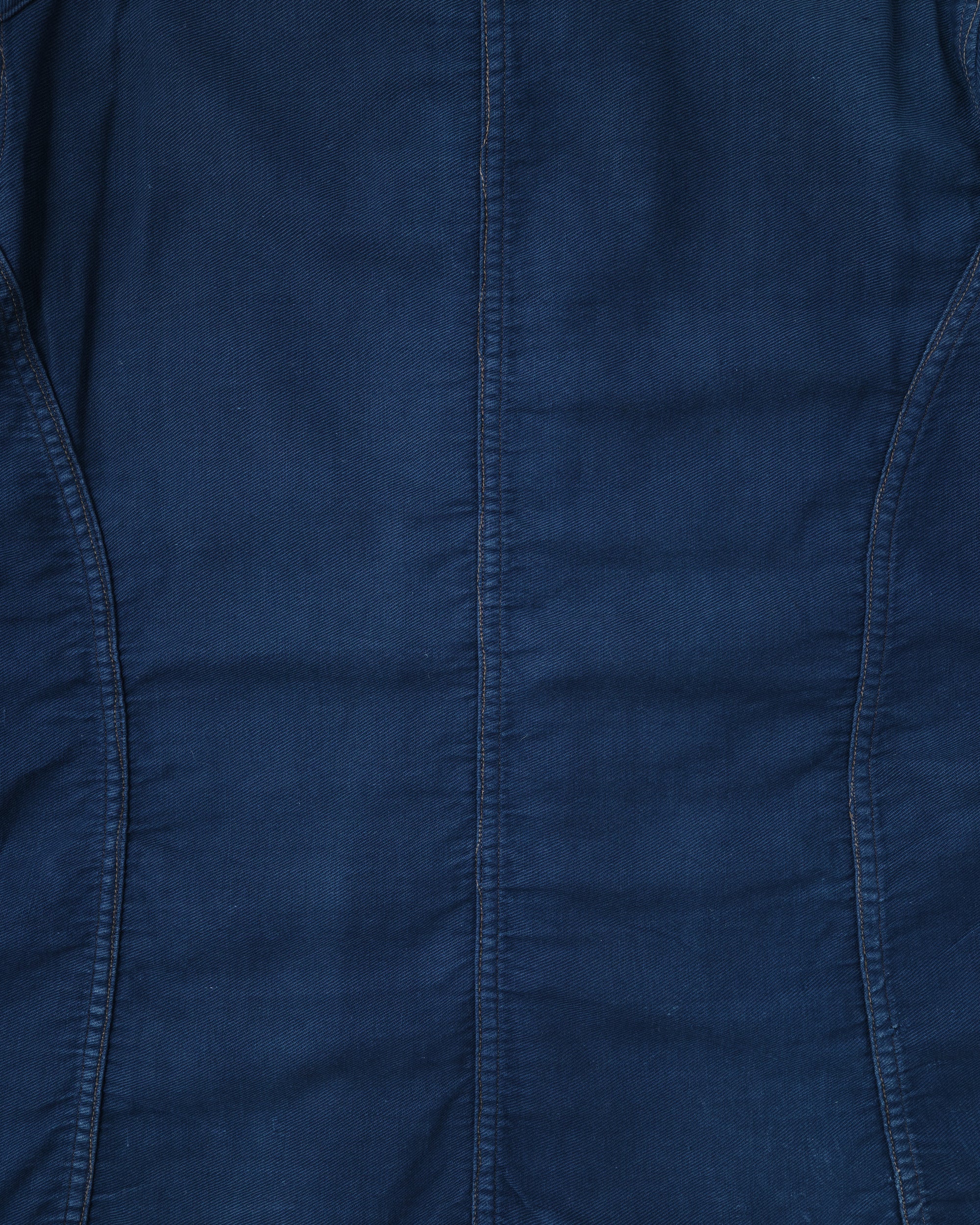 ［~30's］French Vintage Deep Blue Cotton Thin Twill Double Breasted Work Jacket "12 Buttons" "Homemade"