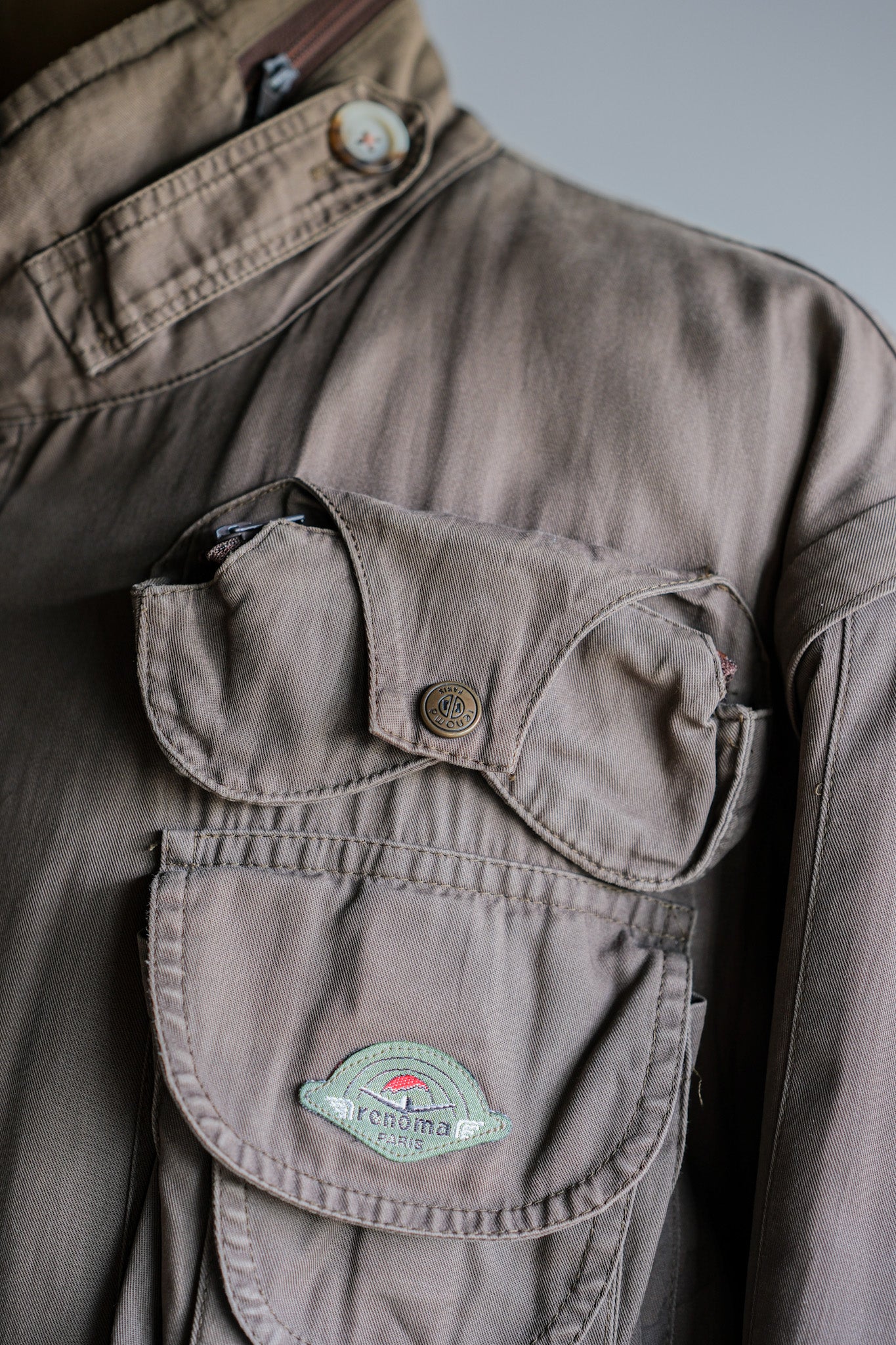 [~90's] Old Renoma Paris Detachable Sleeve Multi Pocket Jacket With Liner