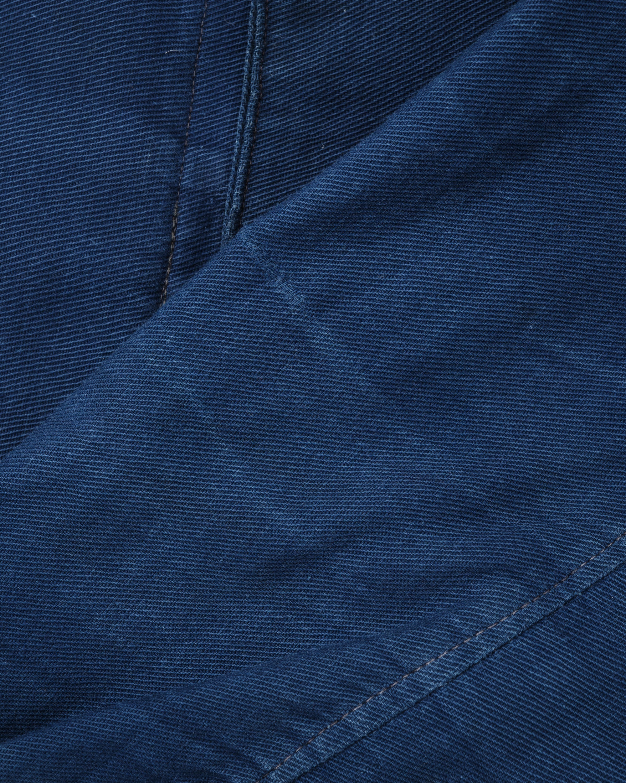 ［~30's］French Vintage Deep Blue Cotton Thin Twill Double Breasted Work Jacket "12 Buttons" "Homemade"