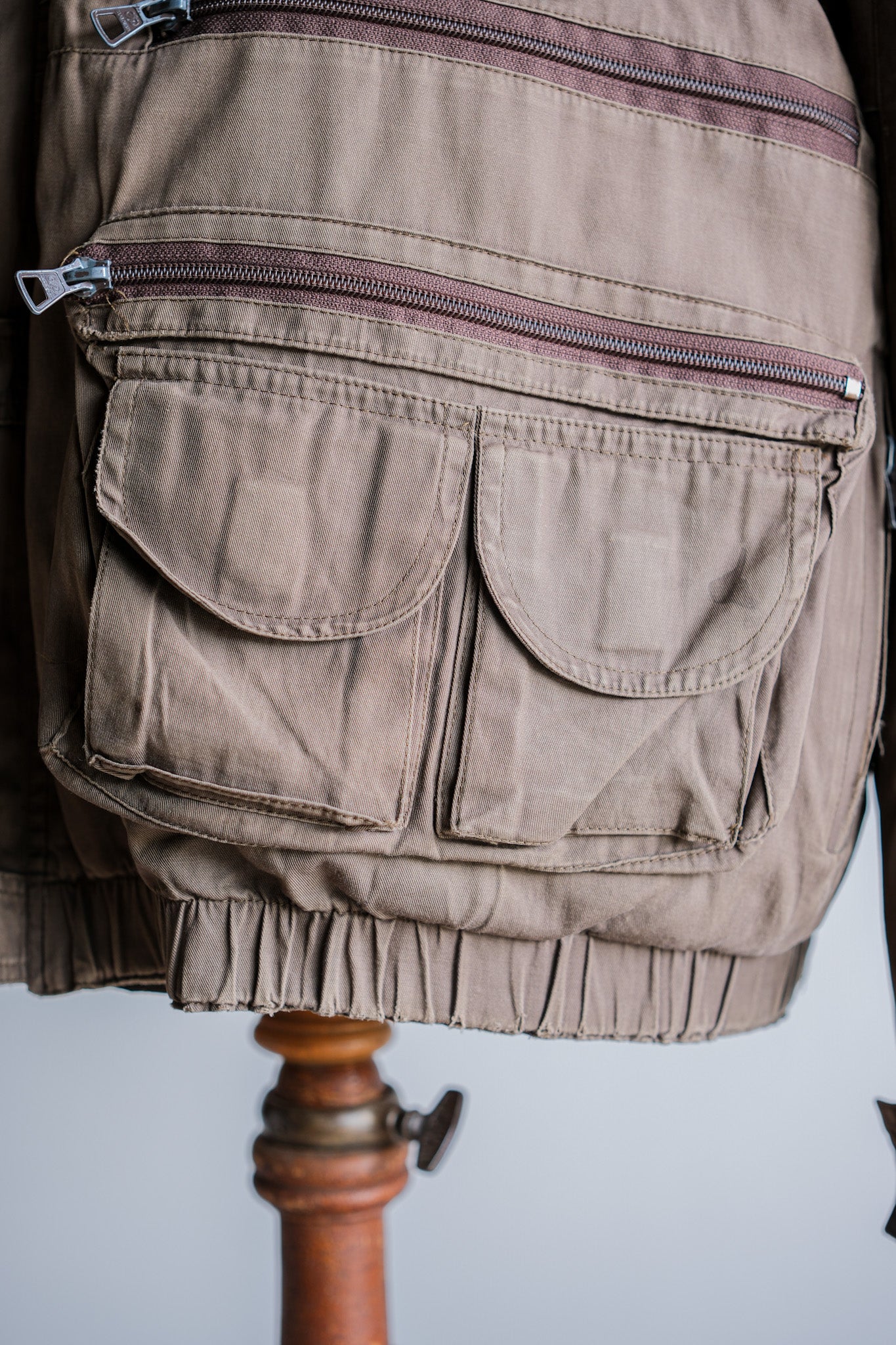 ［~90's］Old Renoma Paris Detachable Sleeve Multi Pocket Jacket With Liner