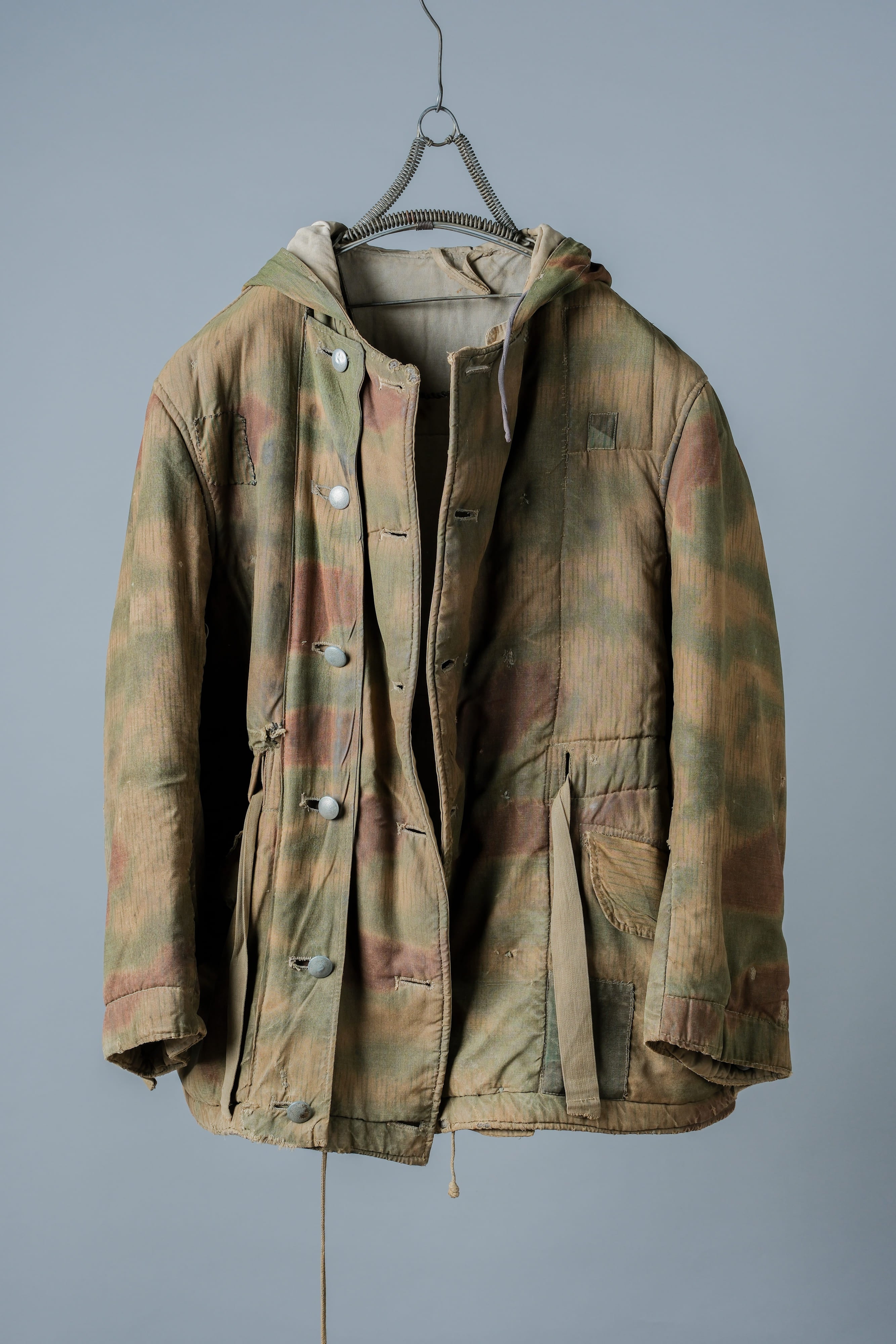 [~ 40's] WWⅱกองทัพเยอรมัน Sumpfternmster 44 Camouflage 43 รูปแบบการย้อนกลับของฤดูหนาว Parka "Wehrmacht"