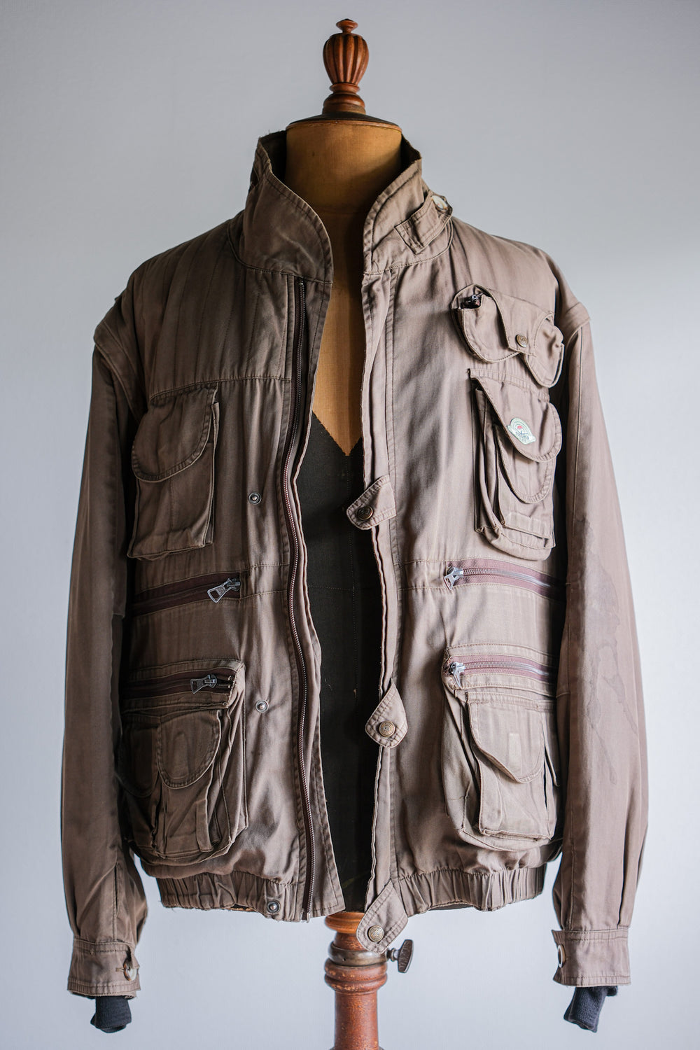 ［~90's］Old Renoma Paris Detachable Sleeve Multi Pocket Jacket With Liner