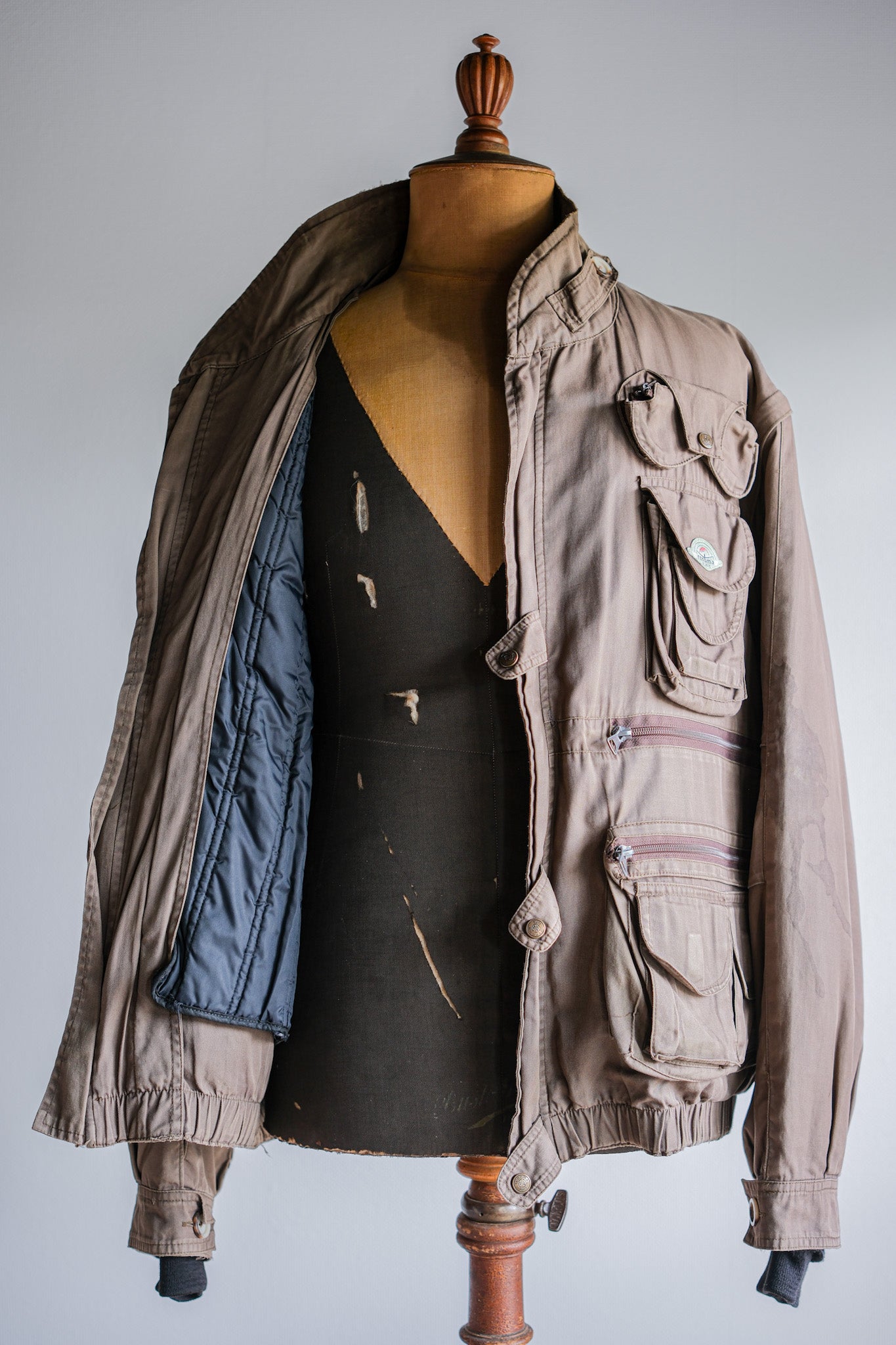 ［~90's］Old Renoma Paris Detachable Sleeve Multi Pocket Jacket With Liner
