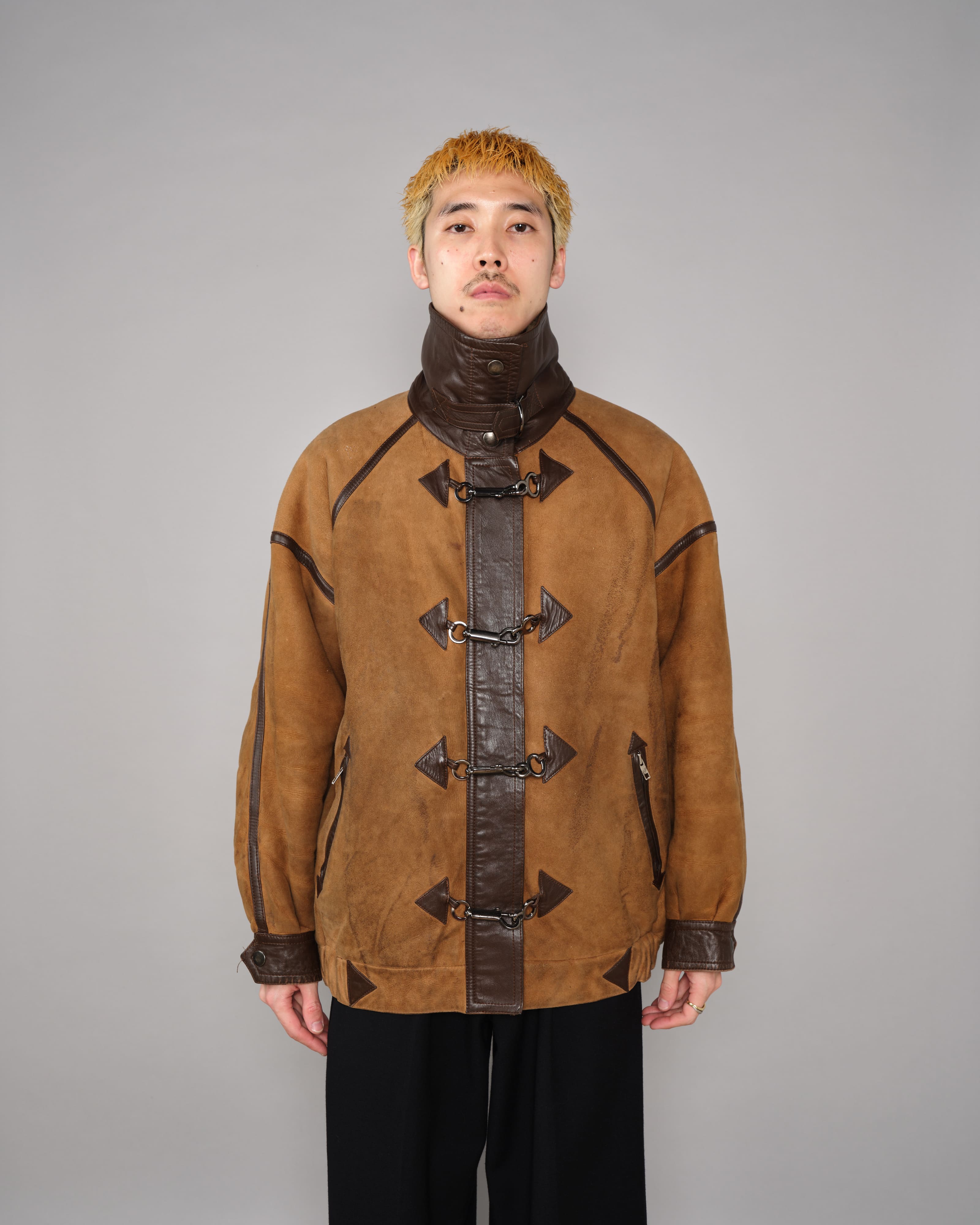 【~90's】Old Yves Saint Laurent Shearling Jacket "Fourrures"