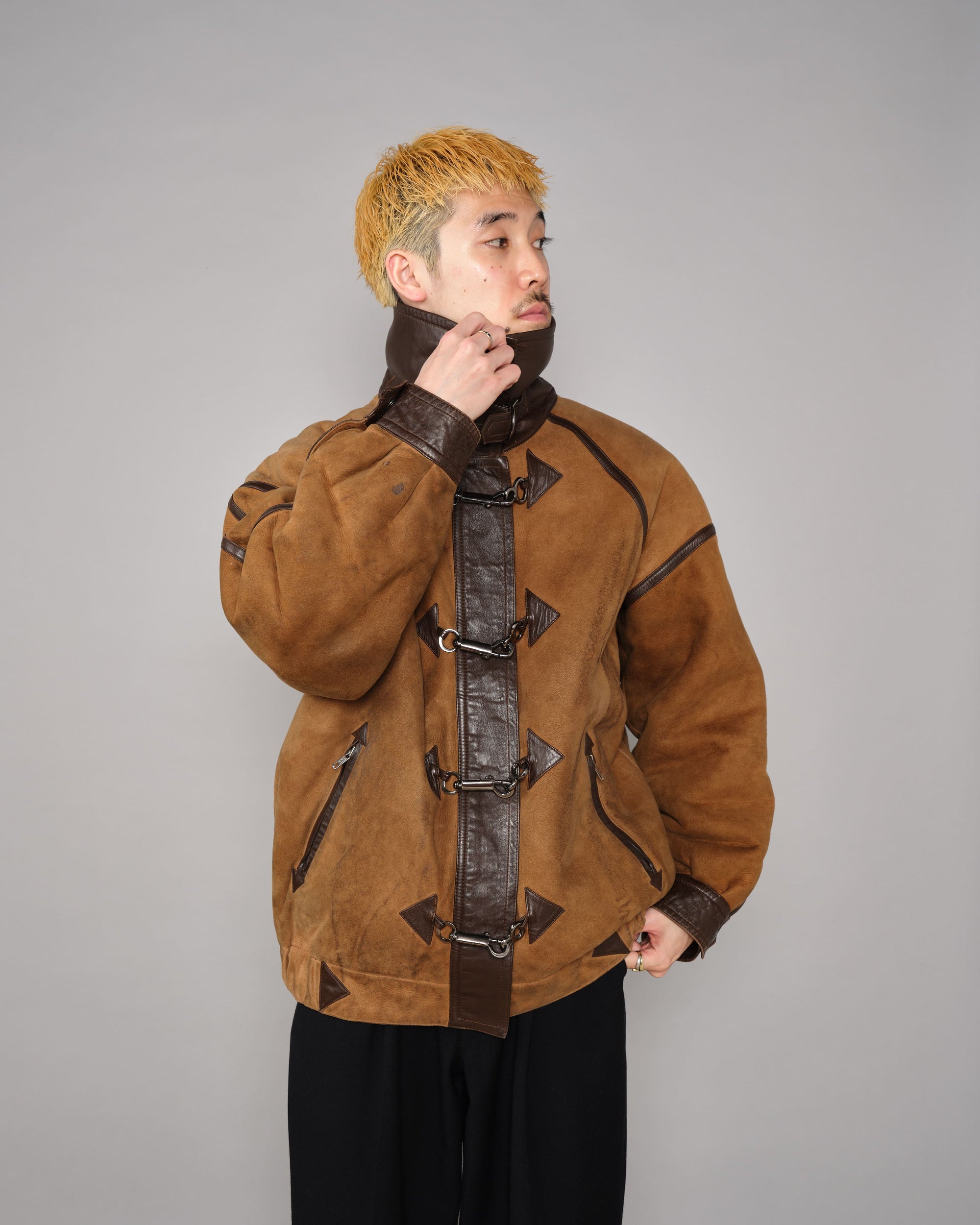［~90's］Old Yves Saint Laurent Shearling Jacket "Fourrures"