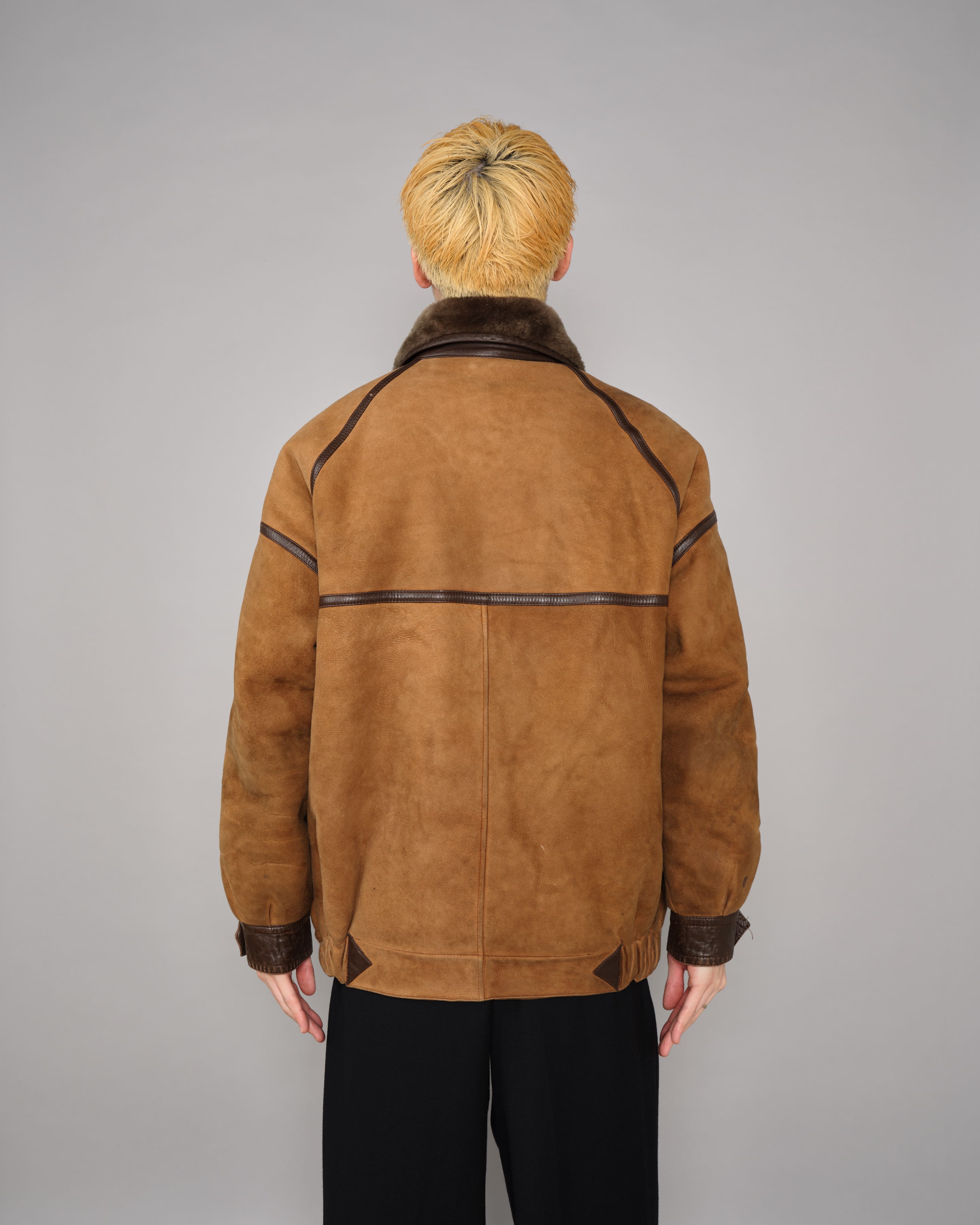 【~90's】Old Yves Saint Laurent Shearling Jacket "Fourrures"