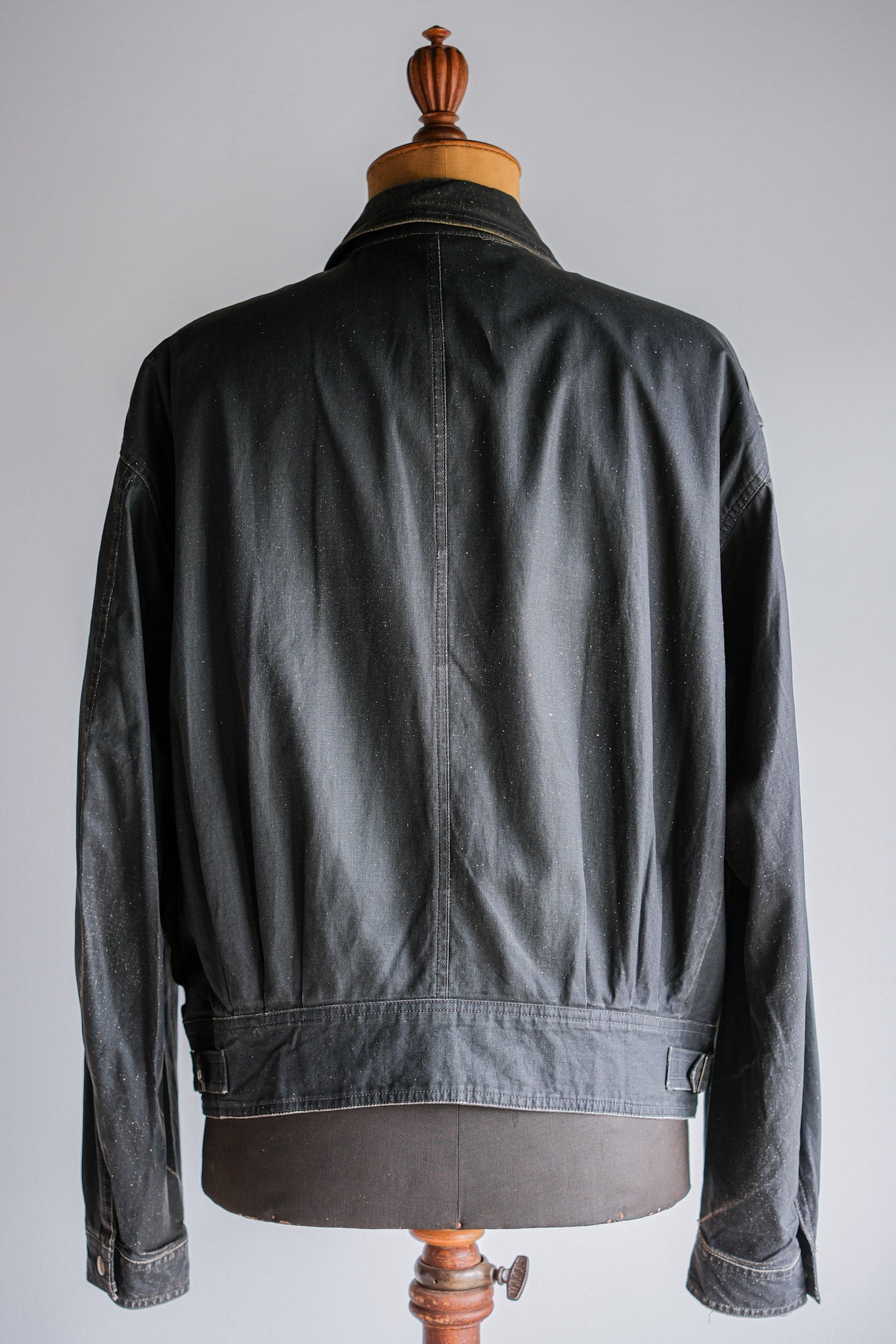 ［~80's］Old EMPORIO ARMANI Black Cotton Linen Jacket