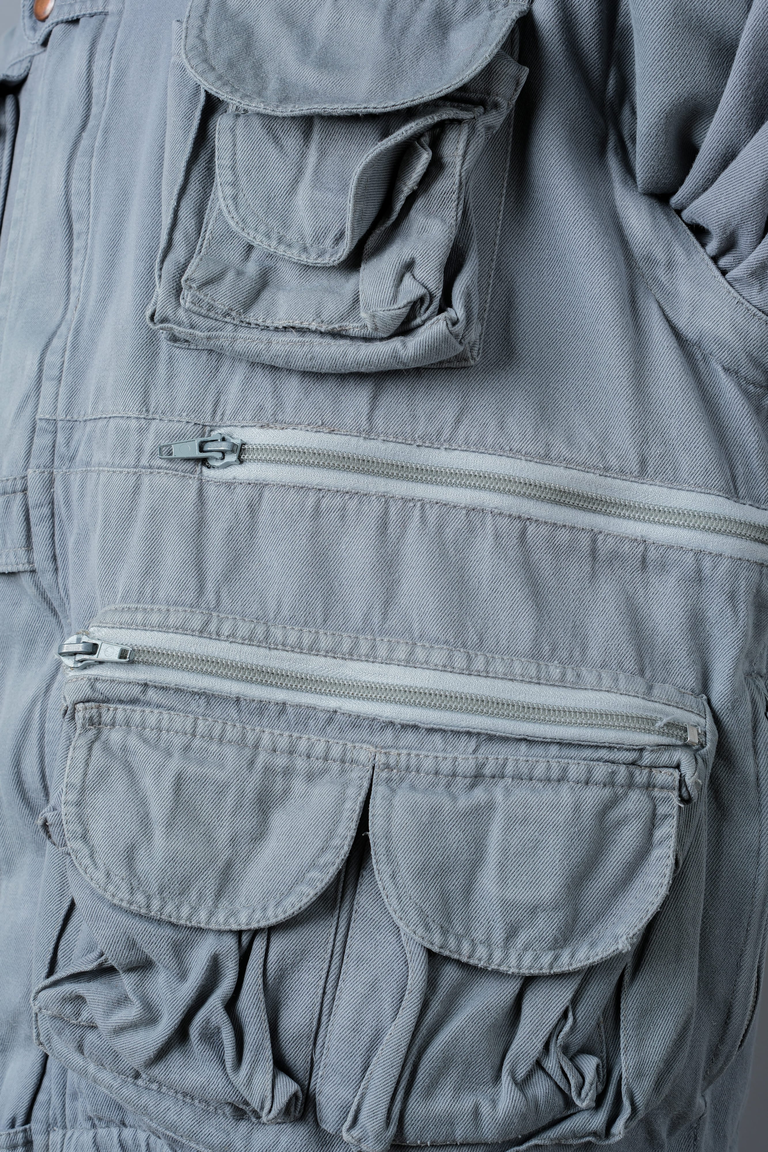 [~ 90's] Old Renoma Paris Detachable Sleeve Multi Pocket Jacket