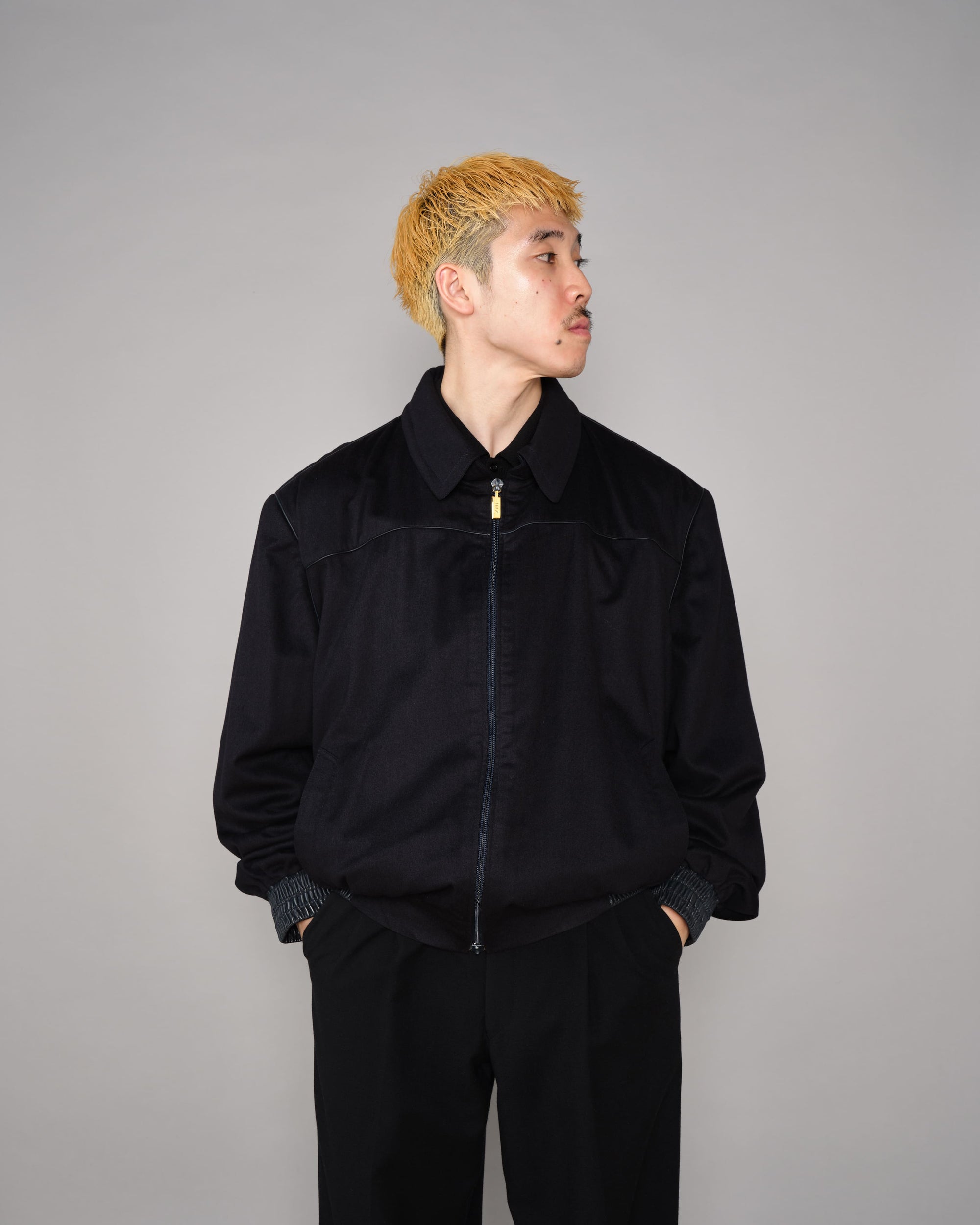 ［~90's］Old ZILLI Cashmere Silk Zip Up Blouson Size.54