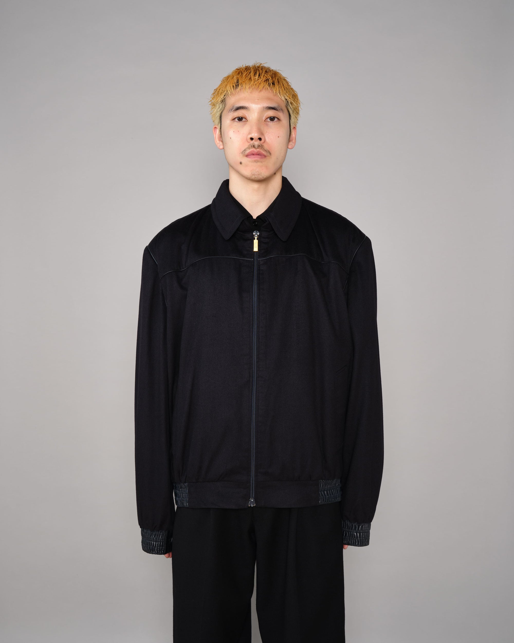［~90's］Old ZILLI Cashmere Silk Zip Up Blouson Size.54