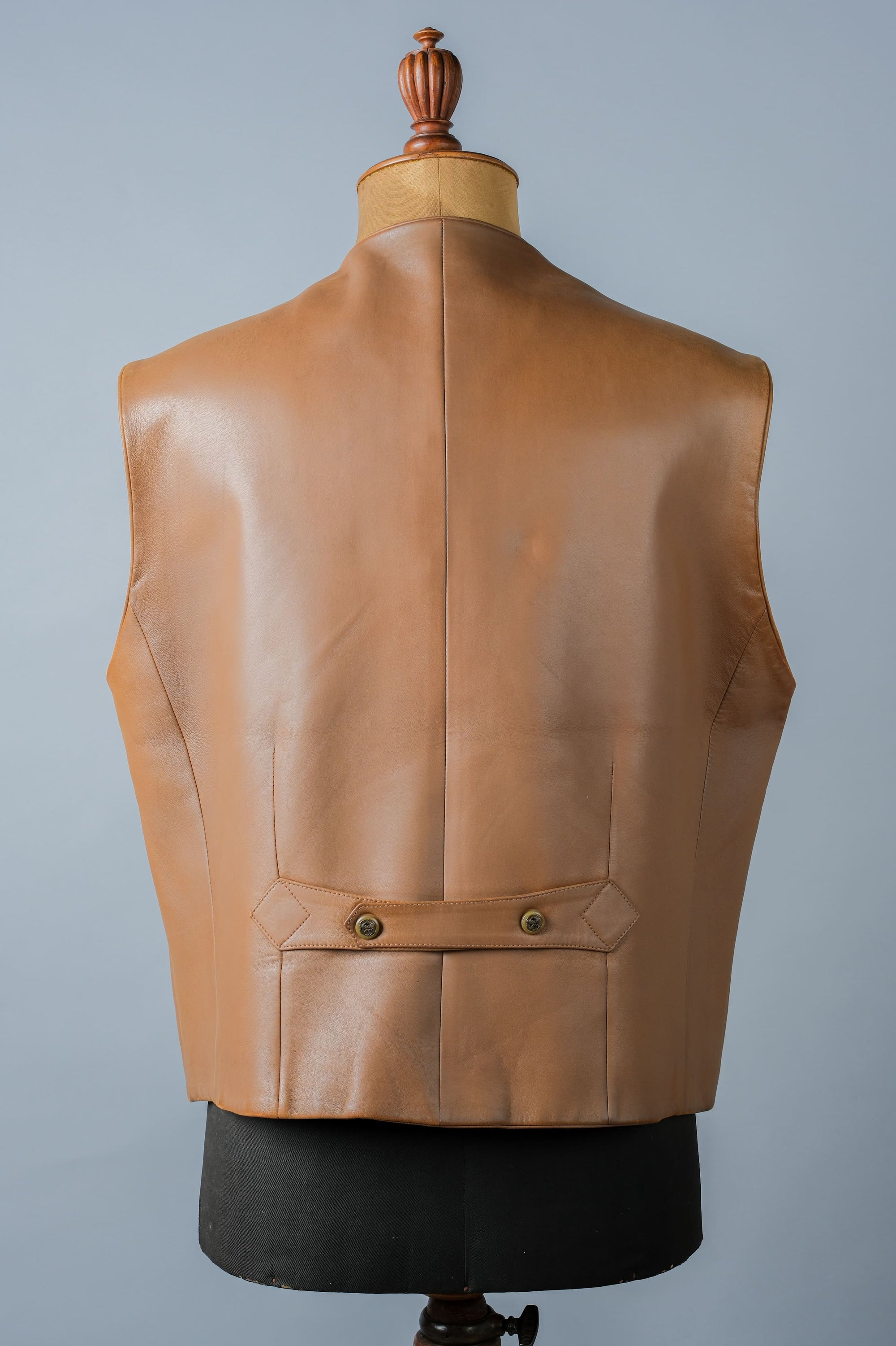 ［~00's］Old ARNYS PARIS Lambskin Leather Gilet Size.54 "Bordé"