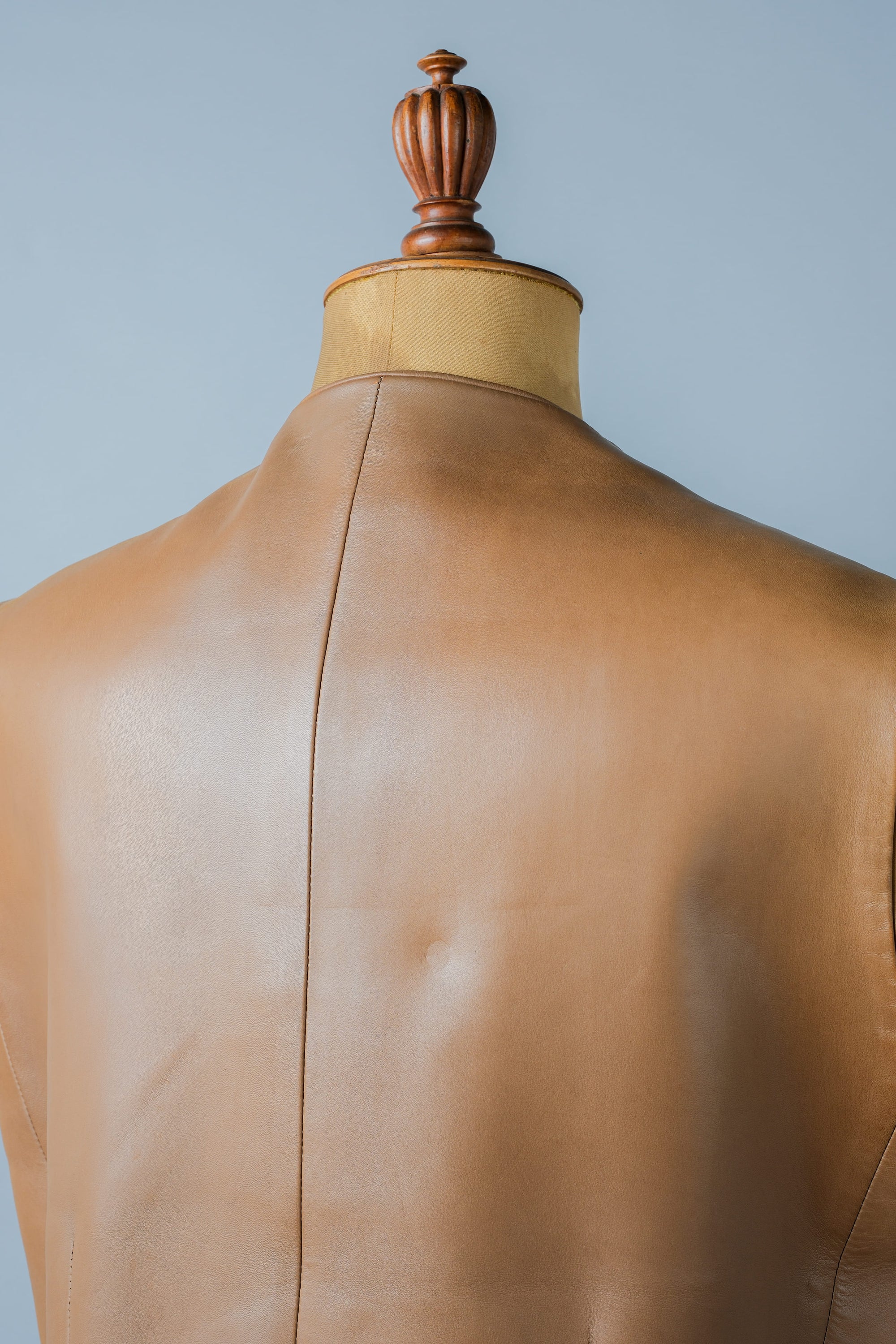 ［~00's］Old ARNYS PARIS Lambskin Leather Gilet Size.54 "Bordé"