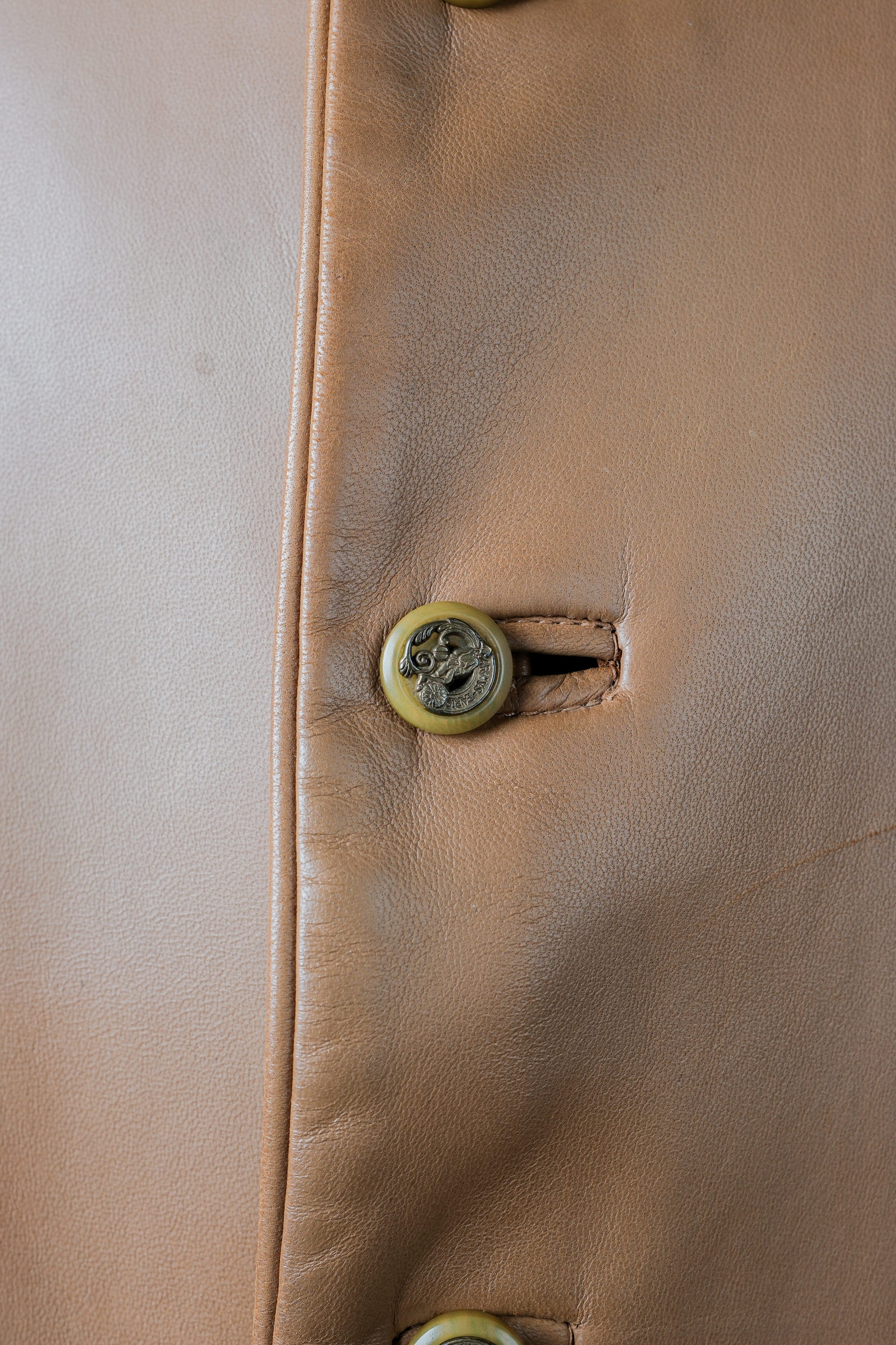 ［~00's］Old ARNYS PARIS Lambskin Leather Gilet Size.54 "Bordé"
