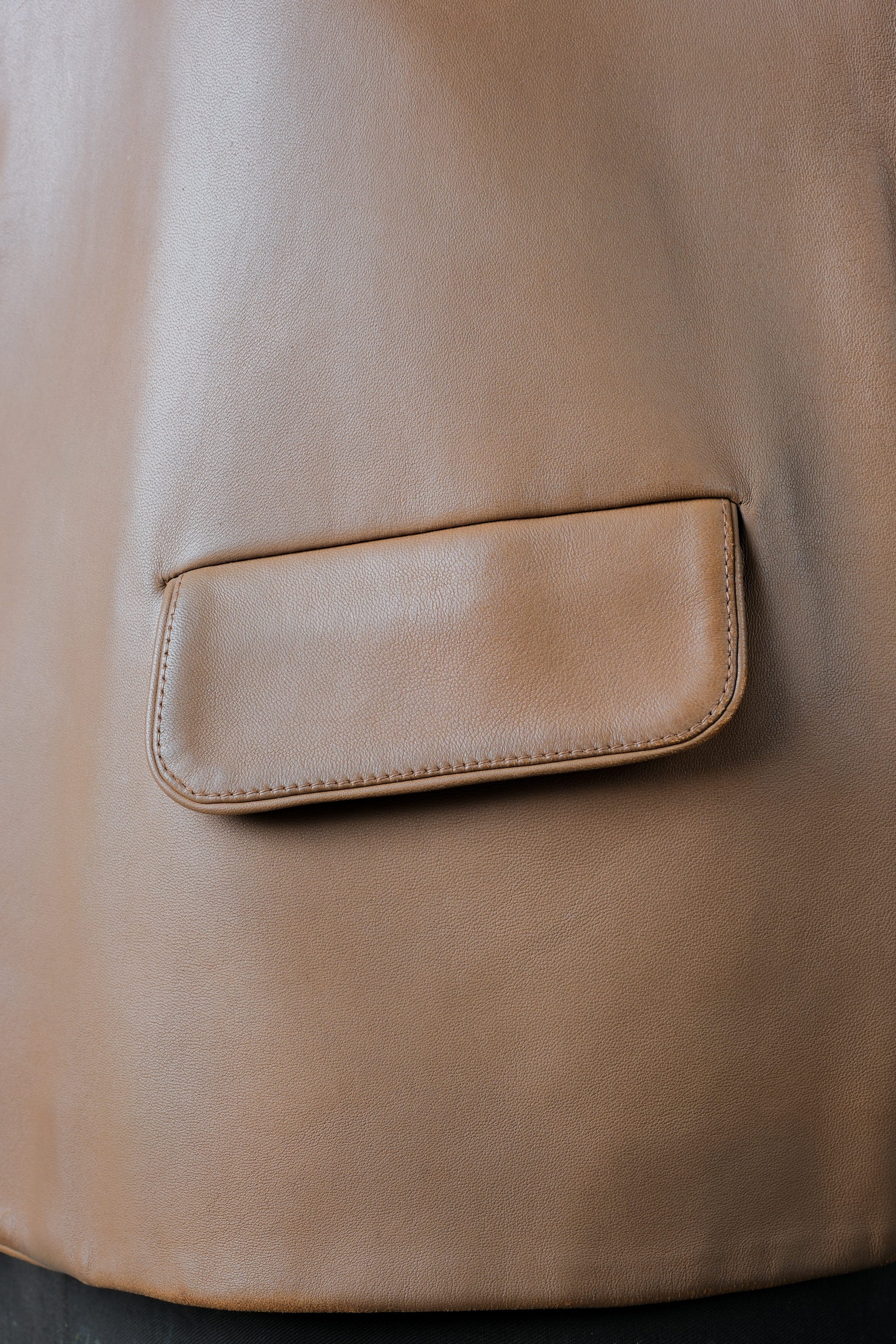 ［~00's］Old ARNYS PARIS Lambskin Leather Gilet Size.54 "Bordé"