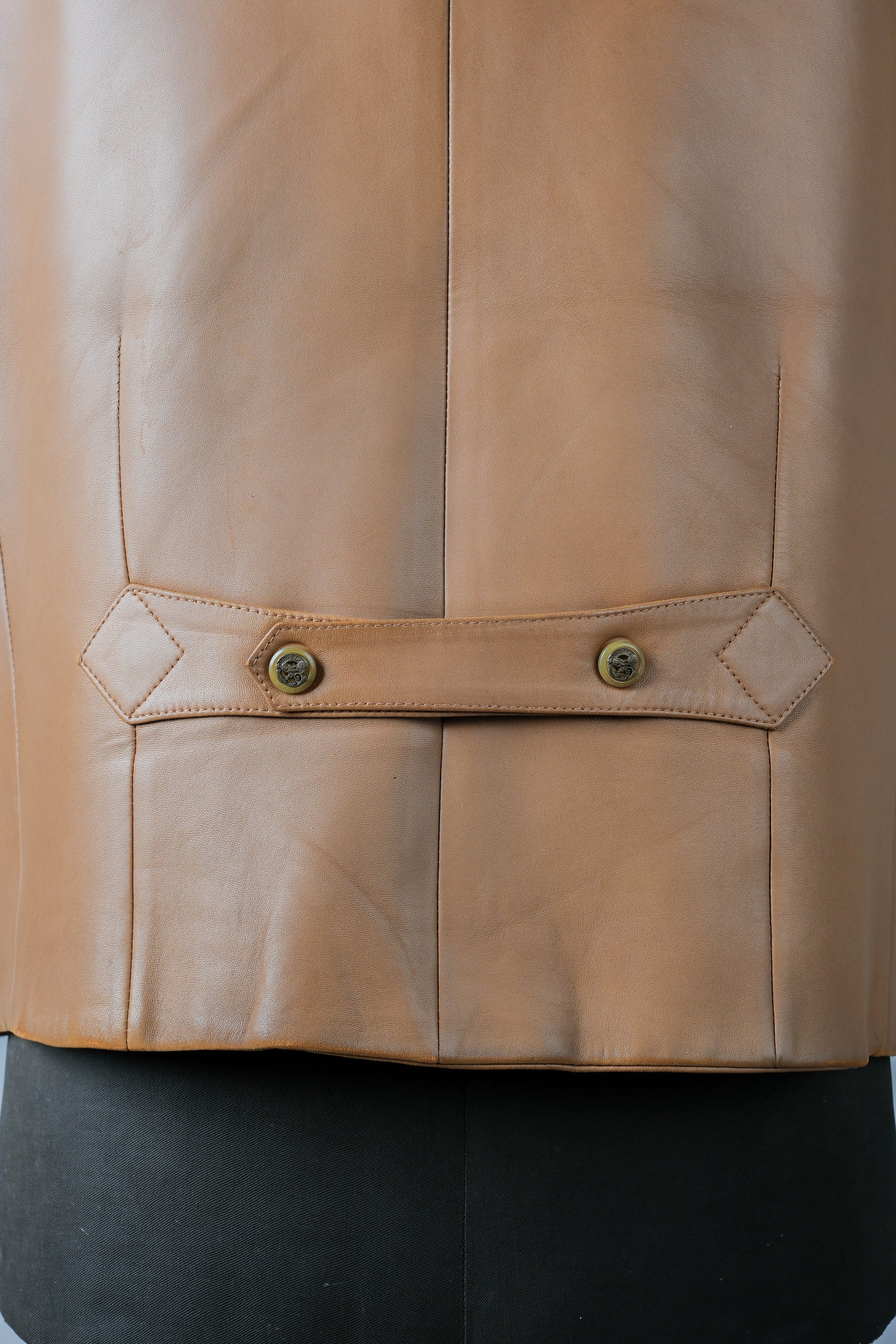 ［~00's］Old ARNYS PARIS Lambskin Leather Gilet Size.54 "Bordé"