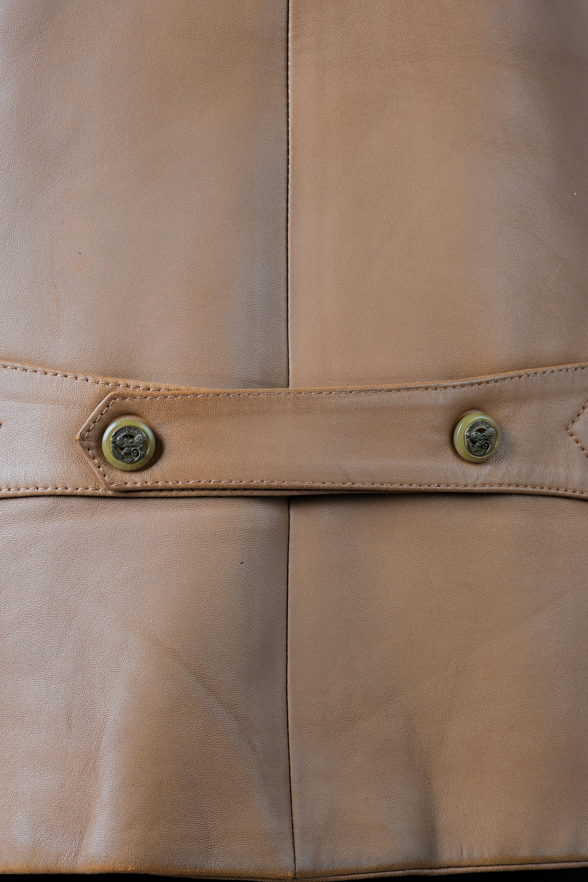 ［~00's］Old ARNYS PARIS Lambskin Leather Gilet Size.54 "Bordé"
