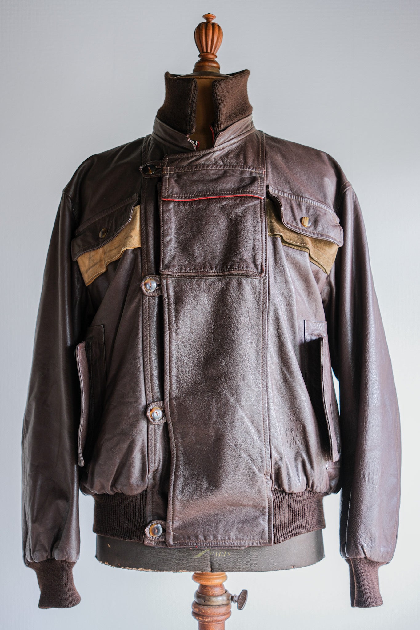 [82AW] Old C.P.P.Pany Dutch Police Jacket Taille.48 "Tout type de cuir"