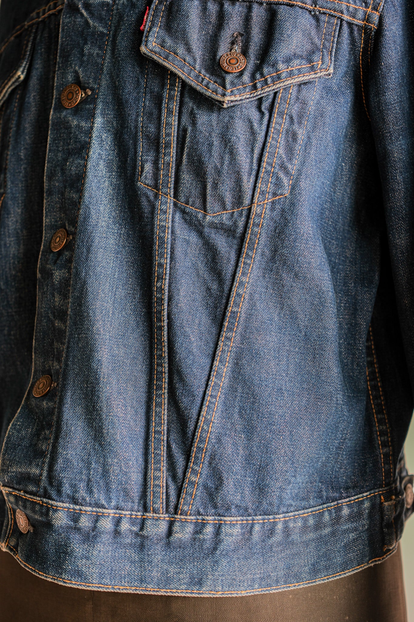 [~ 60 년대] Vintage Levi의 557 Denim Jacket "Big E"