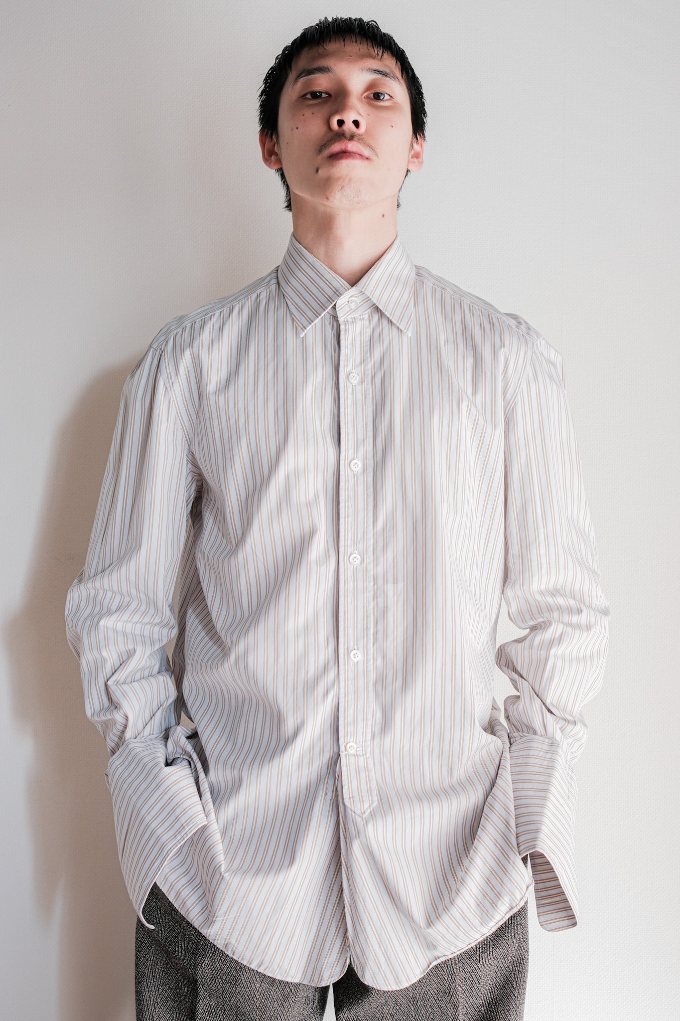 ［~00's］Old ARNYS PARIS Cotton Striped Dress Shirt Size.40