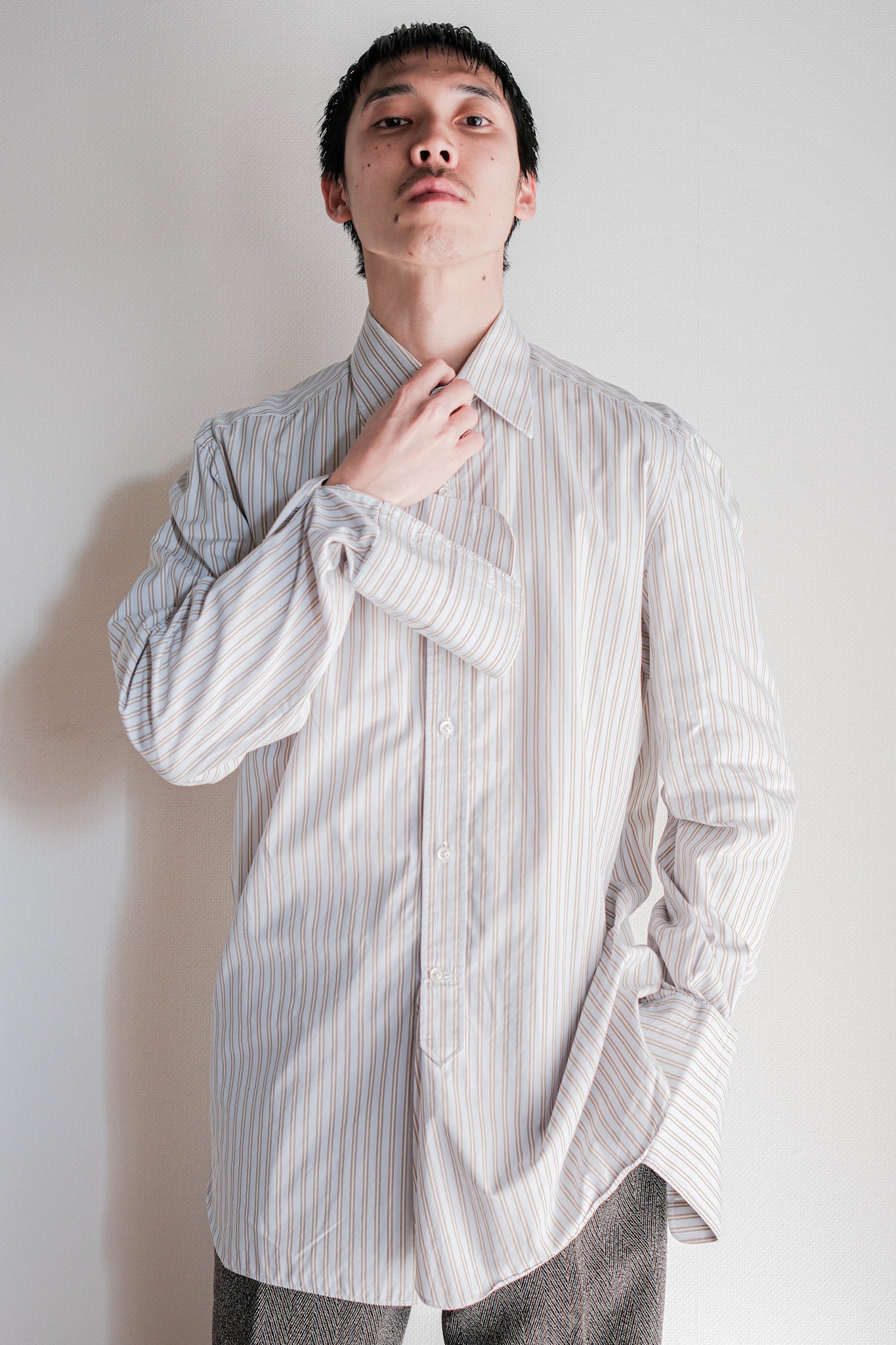 ［~00's］Old ARNYS PARIS Cotton Striped Dress Shirt Size.40
