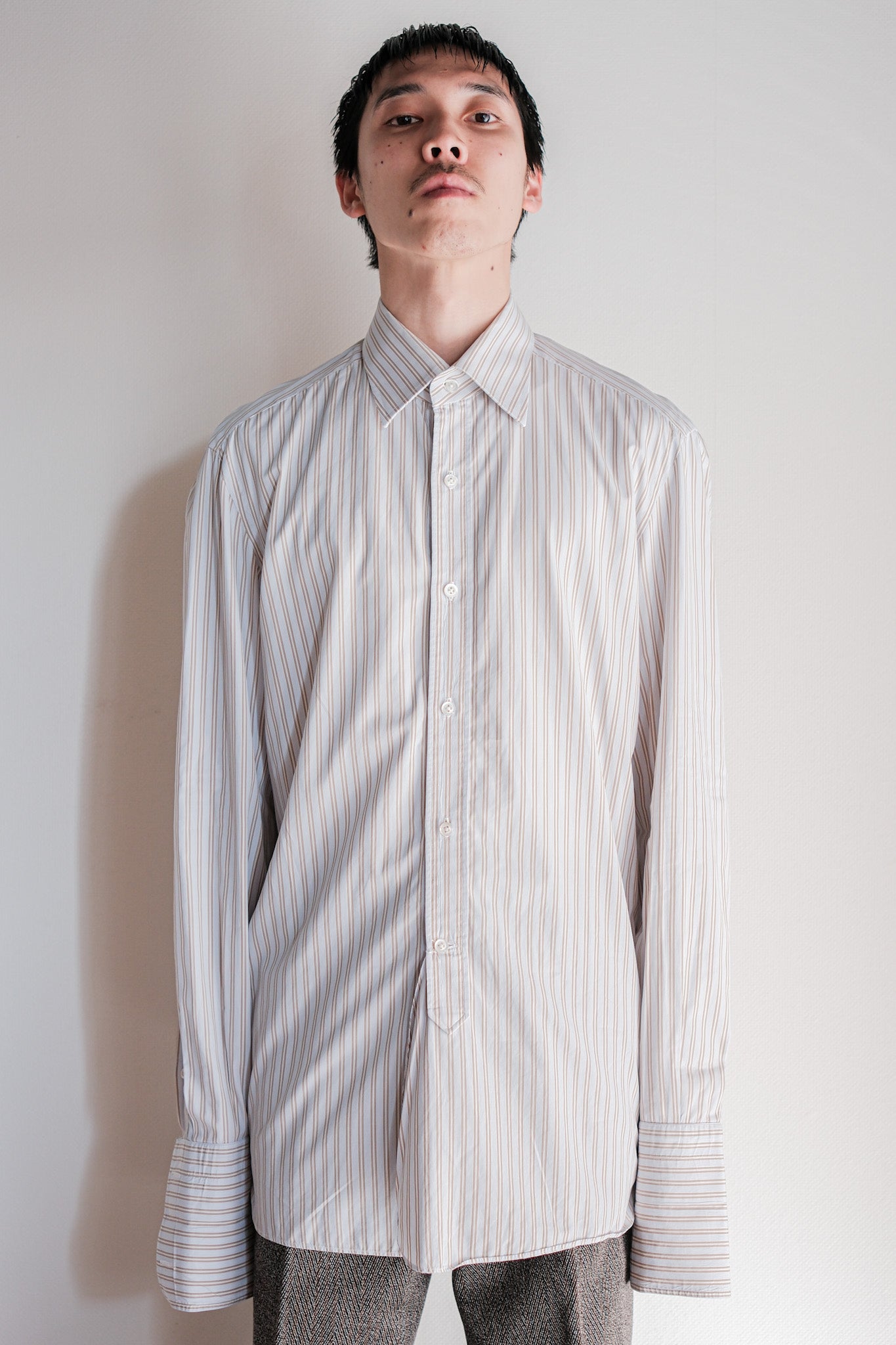 ［~00's］Old ARNYS PARIS Cotton Striped Dress Shirt Size.40