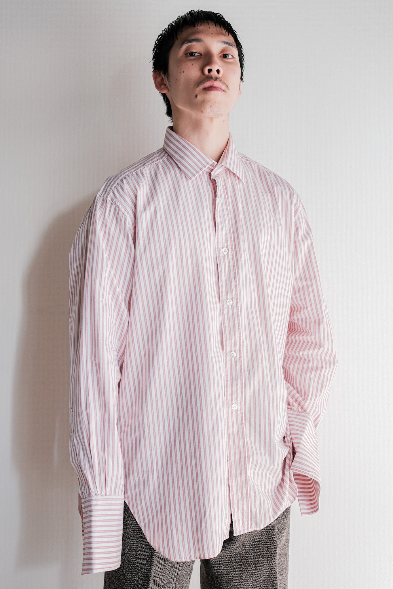 【~00's】Old ARNYS PARIS Cotton Striped Dress Shirt Size.41