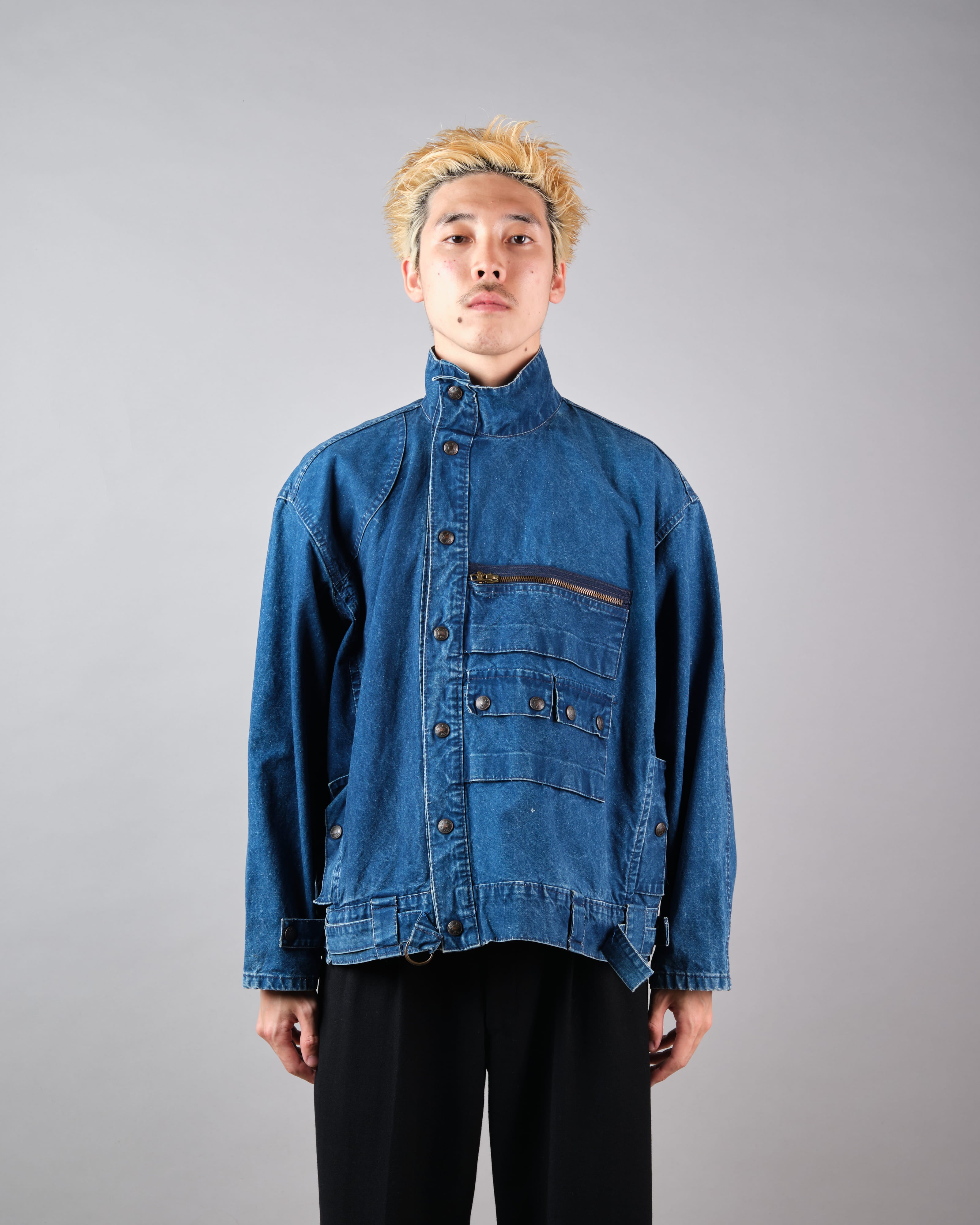 [~ 70's] Veste en coton bleu indigo en coton bleu indigo en coton bleu indigo