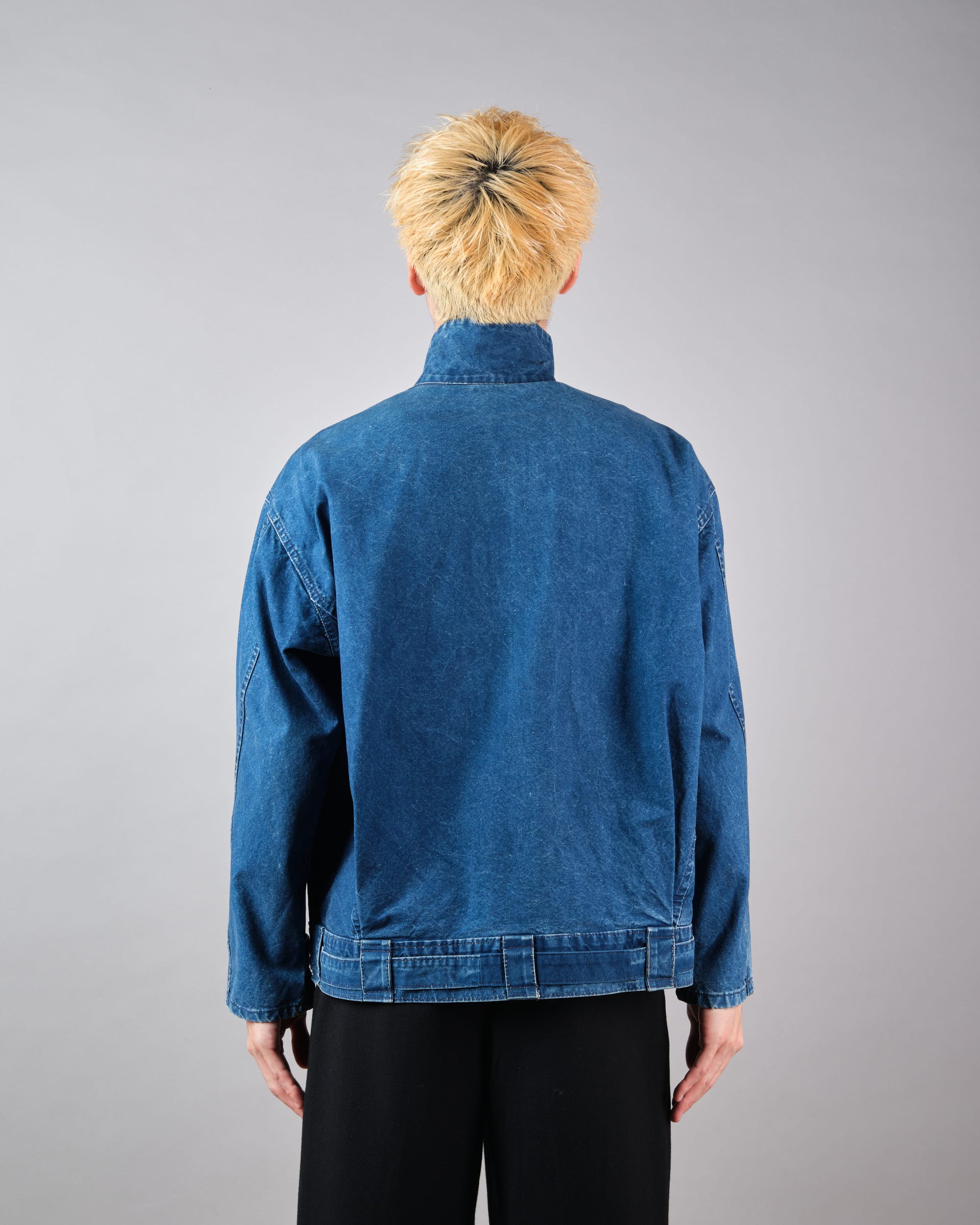 ［~70’s］French Vintage Deformed Design Indigo Blue Cotton Jacket