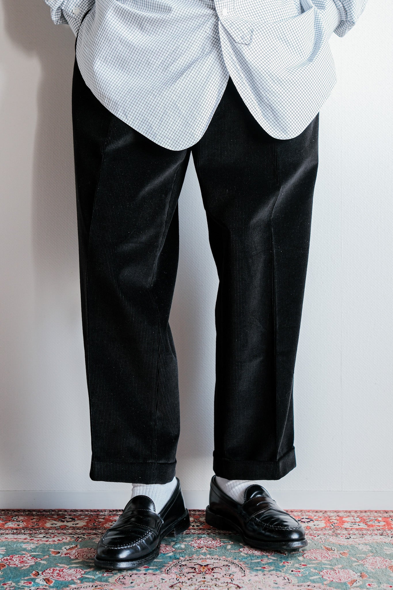 ［~00's］Old ARNYS PARIS In Tuck Turn Up Corduroy Trousers Size.46