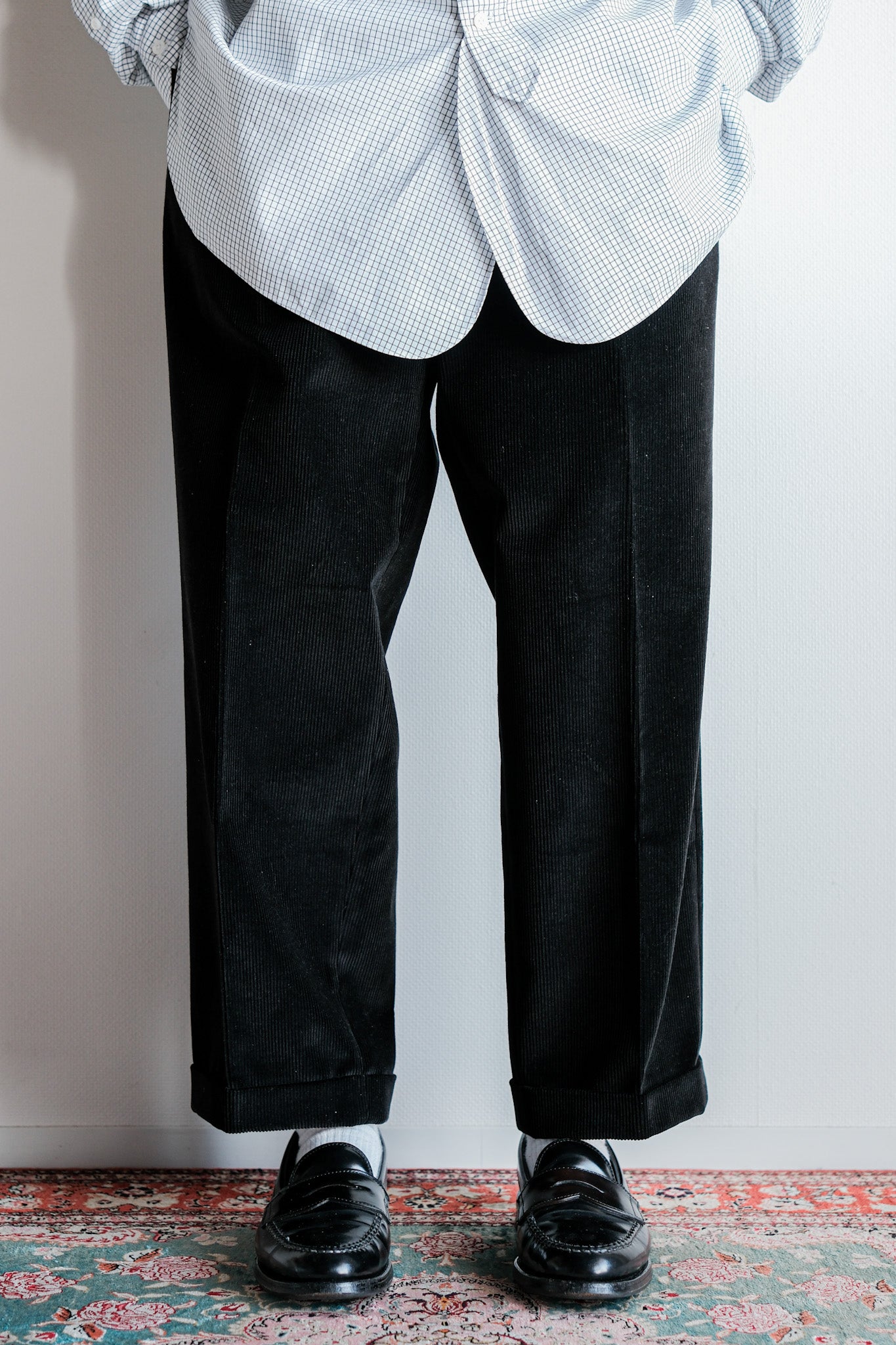 ［~00's］Old ARNYS PARIS In Tuck Turn Up Corduroy Trousers Size.46