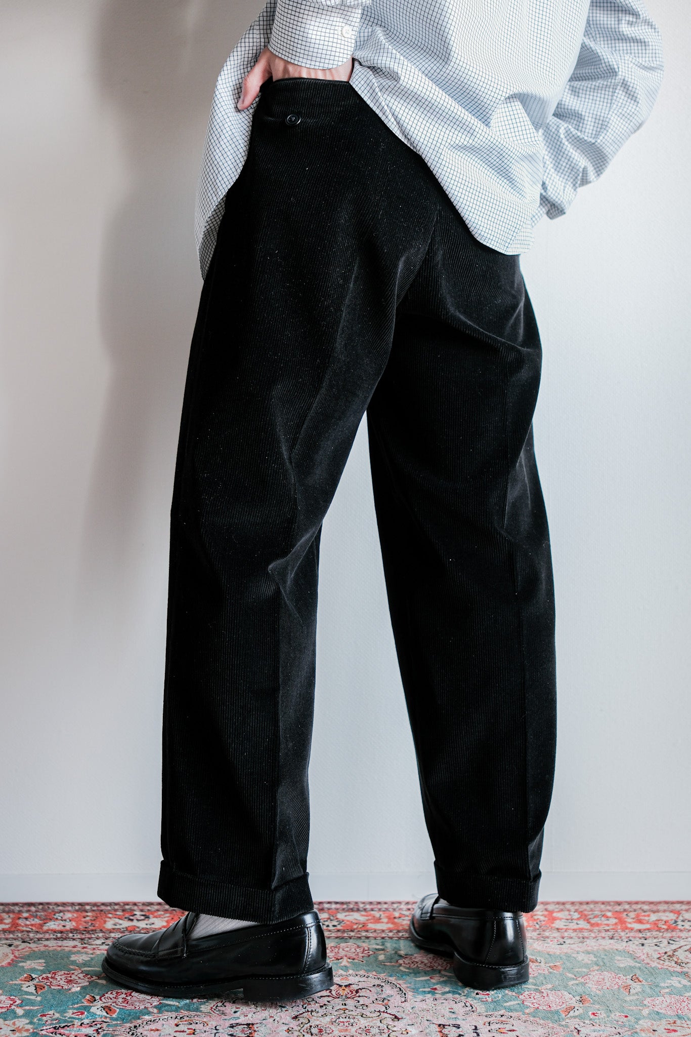 ［~00's］Old ARNYS PARIS In Tuck Turn Up Corduroy Trousers Size.46