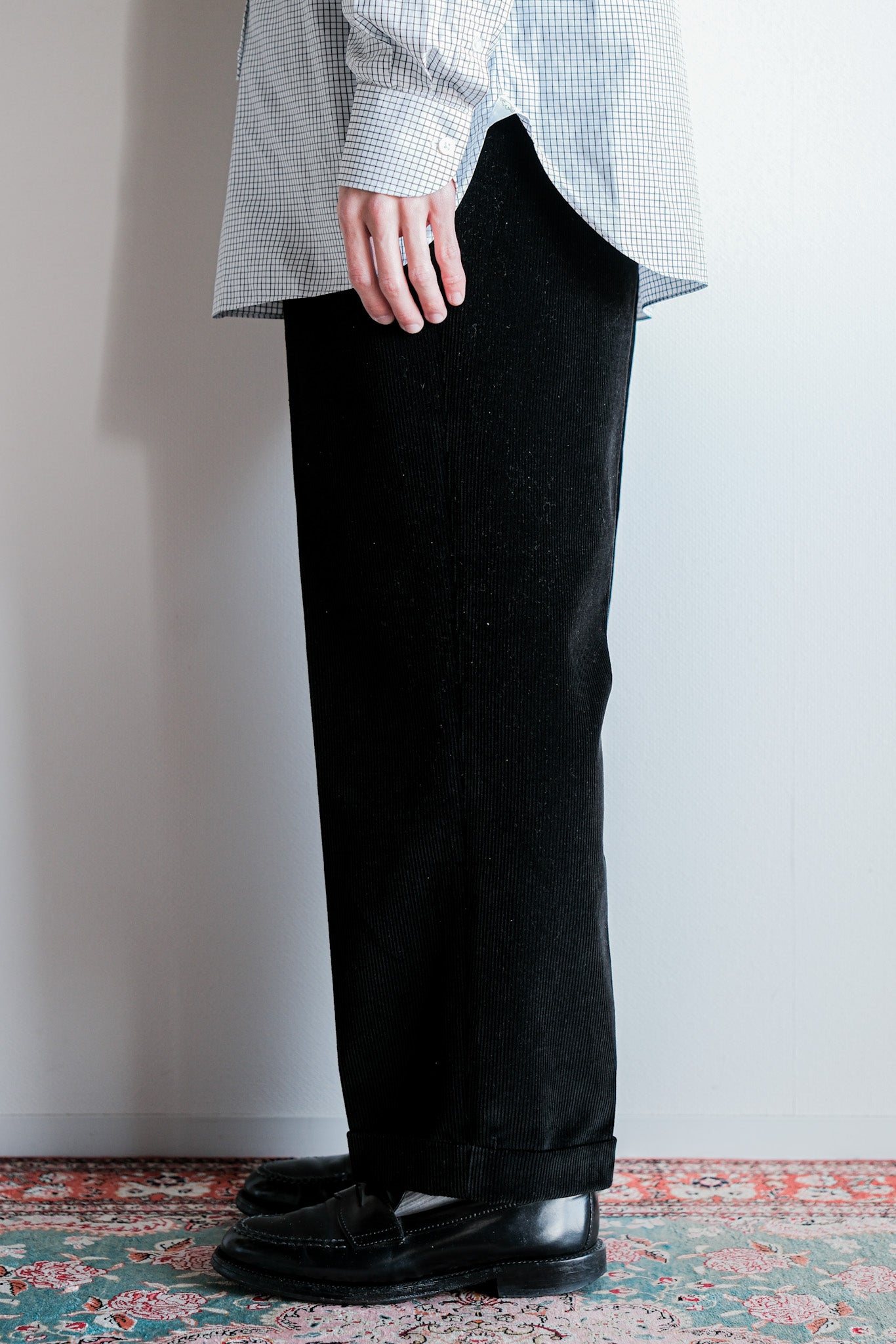 ［~00's］Old ARNYS PARIS In Tuck Turn Up Corduroy Trousers Size.46