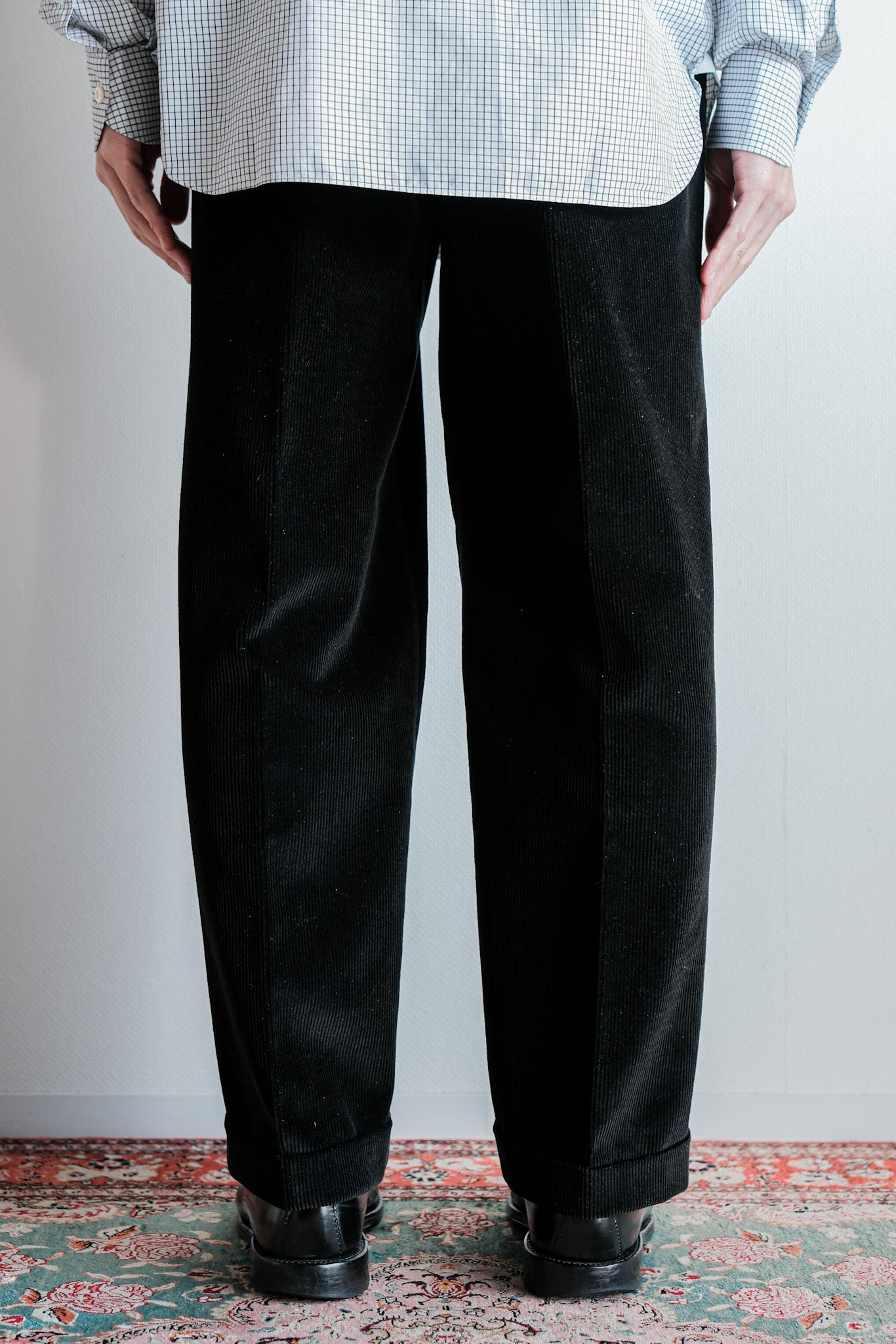 ［~00's］Old ARNYS PARIS In Tuck Turn Up Corduroy Trousers Size.46
