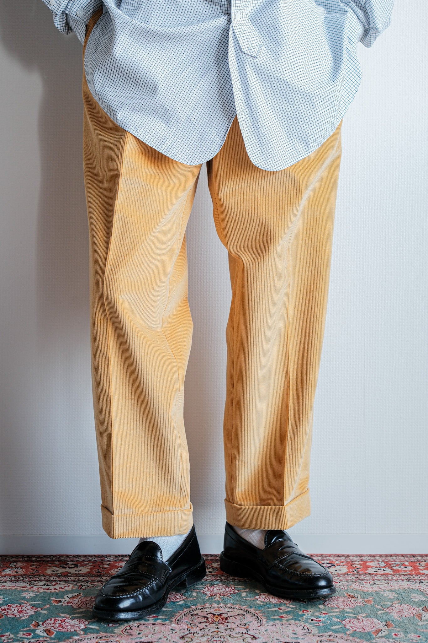 ［~00's］Old ARNYS PARIS In Tuck Turn Up Corduroy Trousers Size.44