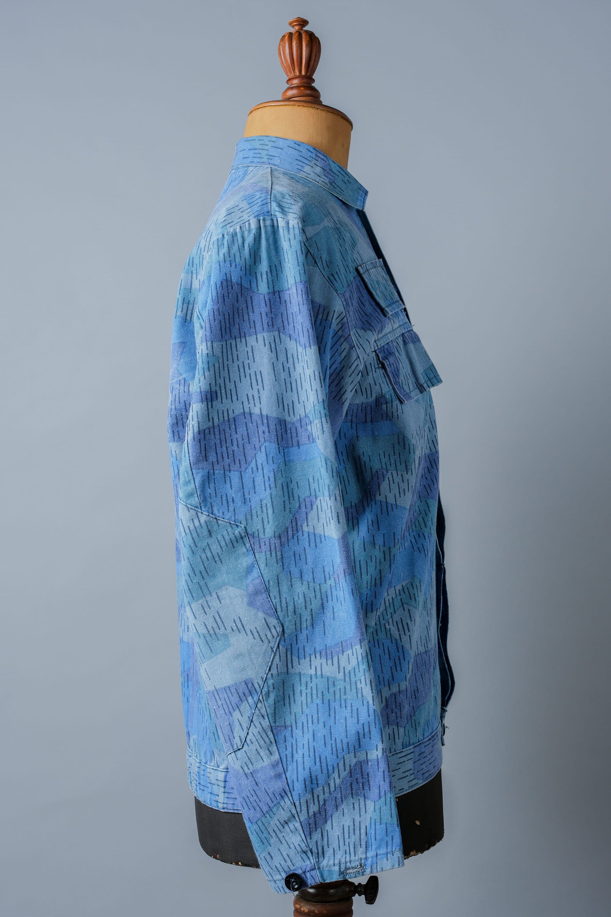 ［~80's］Czechoslovakian People's Militias & Fire Brigade Blue Splinter Pattern Camouflage Jacket