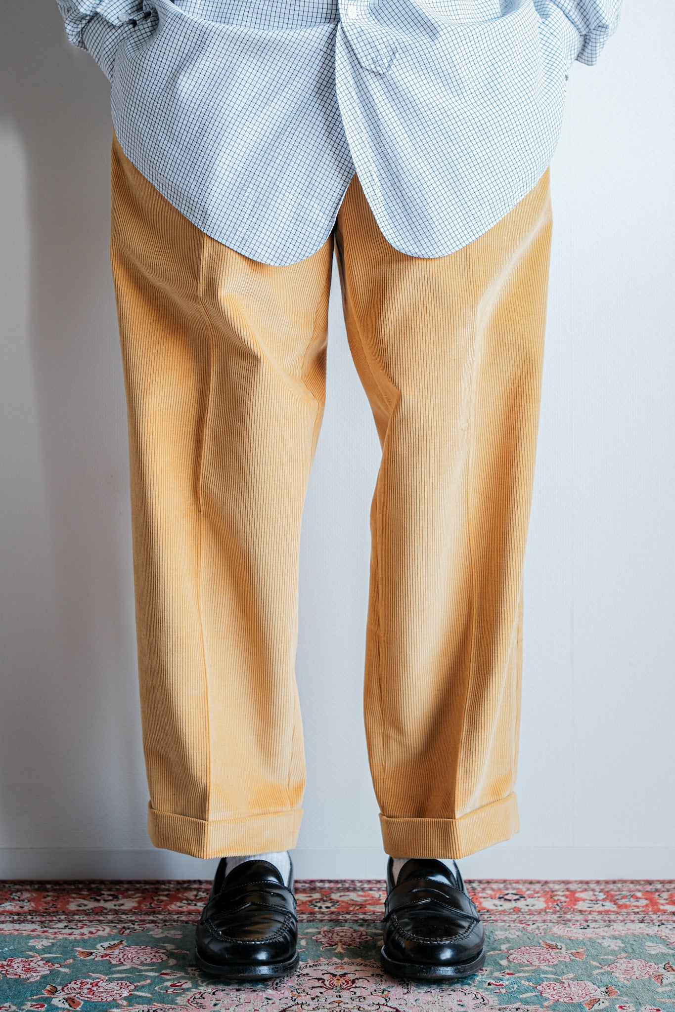 【~00's】Old ARNYS PARIS In Tuck Turn Up Corduroy Trousers Size.44