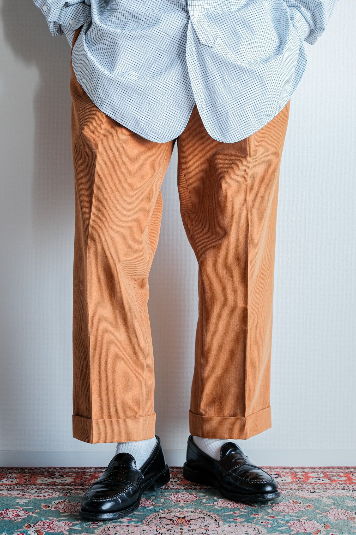 ［~00's］Old ARNYS PARIS In Tuck Turn Up Corduroy Trousers Size.46