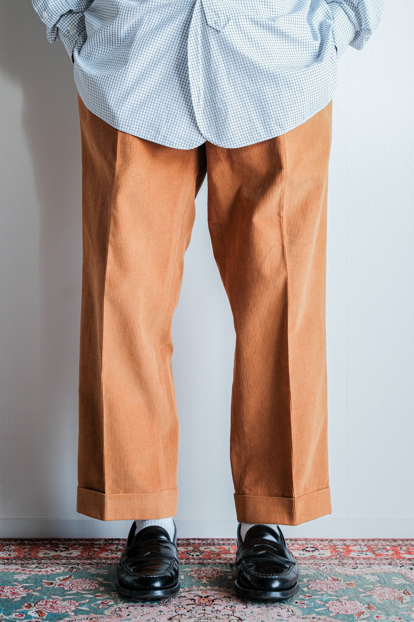 ［~00's］Old ARNYS PARIS In Tuck Turn Up Corduroy Trousers Size.46