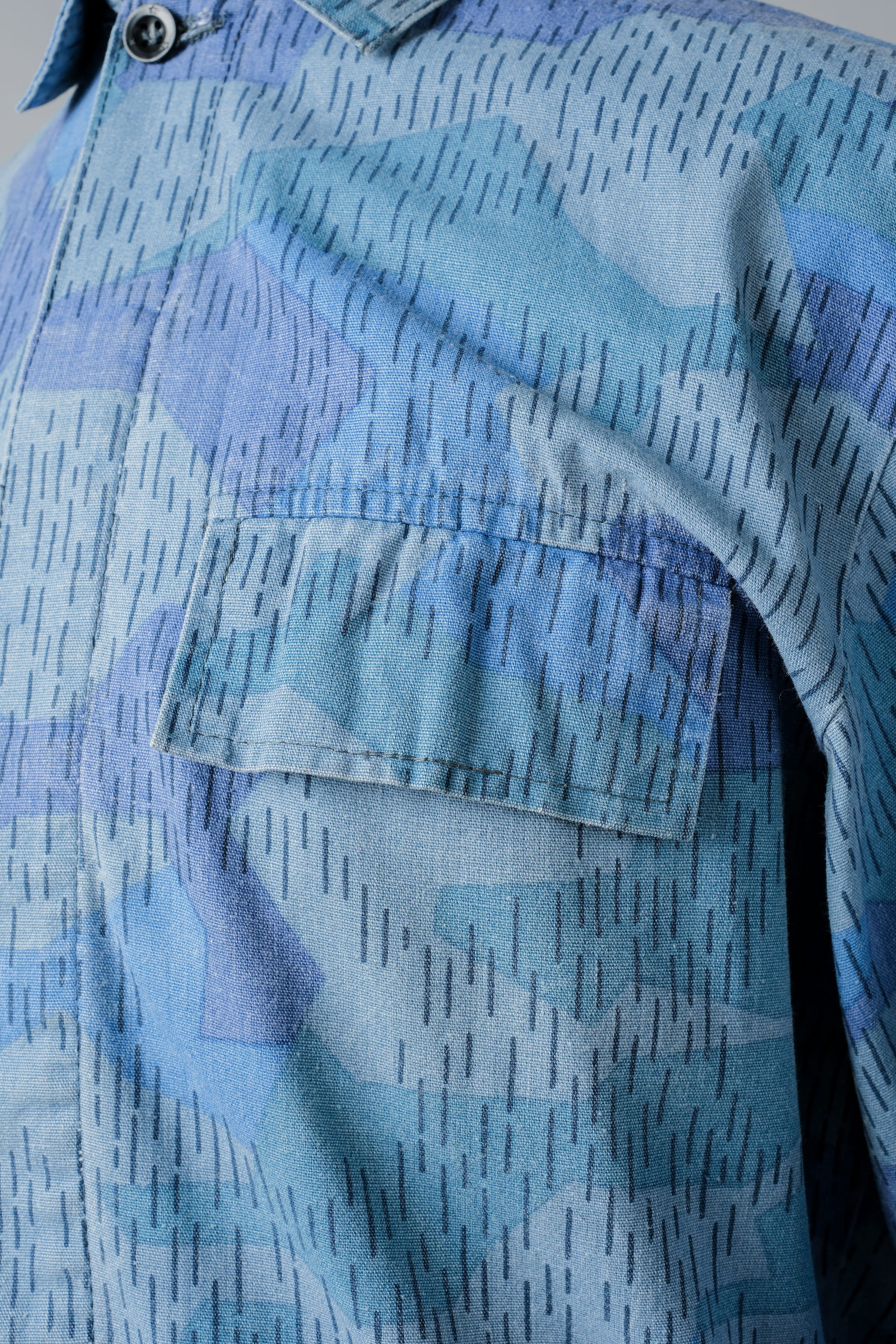 ［~80's］Czechoslovakian People's Militias & Fire Brigade Blue Splinter Pattern Camouflage Jacket