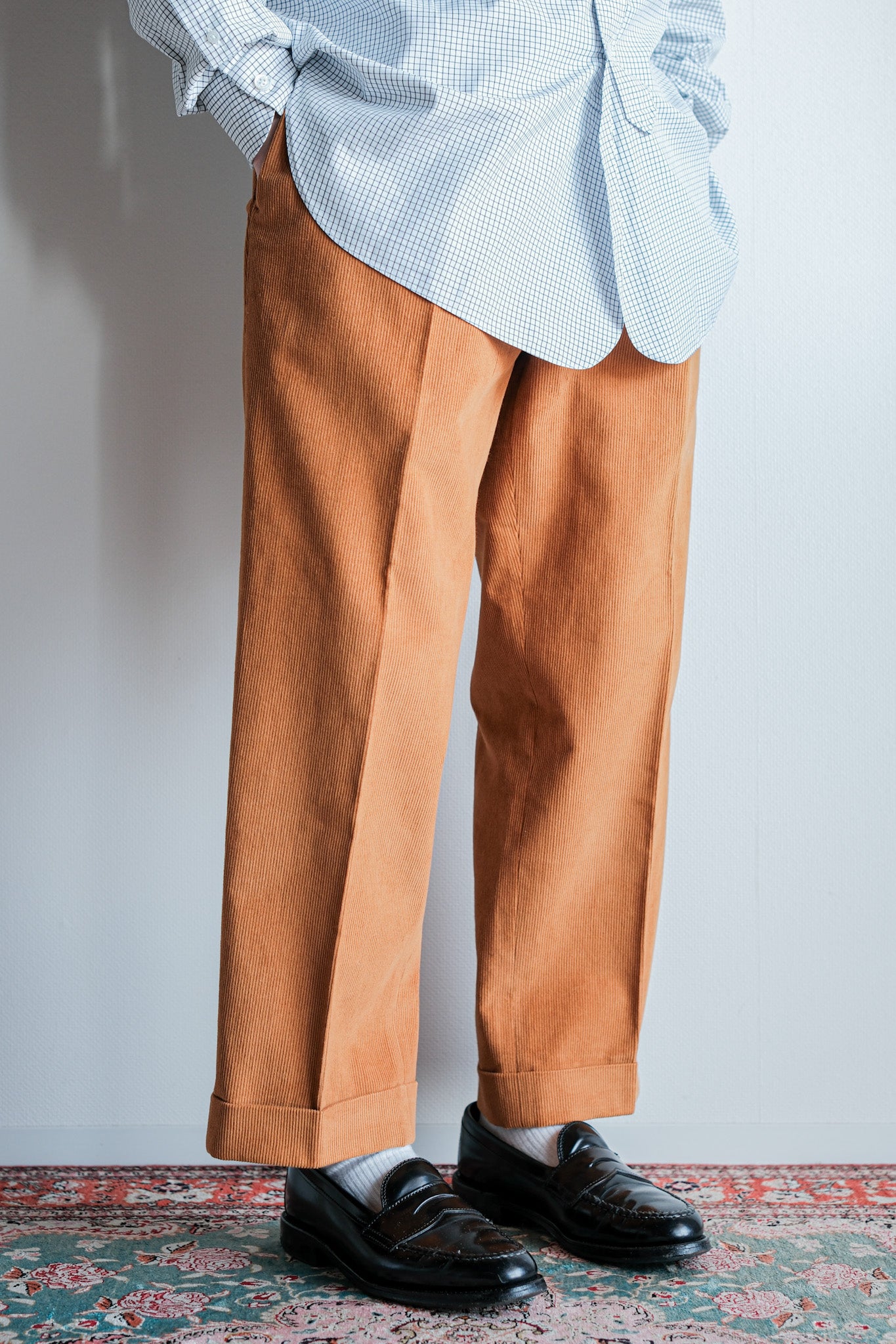 ［~00's］Old ARNYS PARIS In Tuck Turn Up Corduroy Trousers Size.46