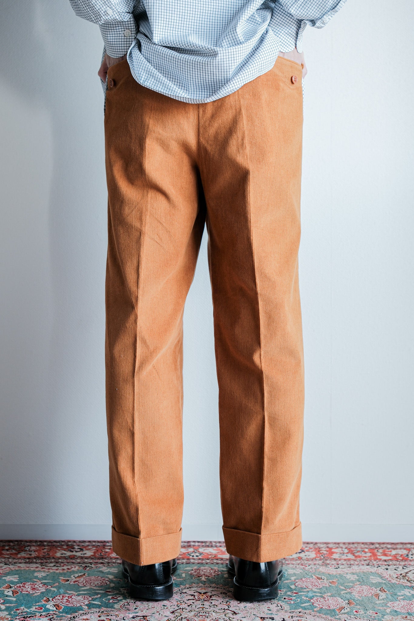 ［~00's］Old ARNYS PARIS In Tuck Turn Up Corduroy Trousers Size.46