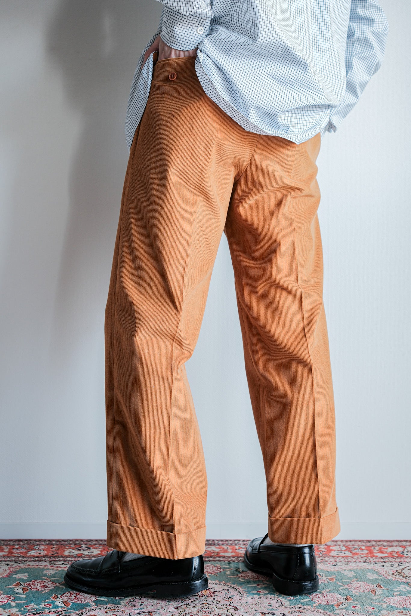 ［~00's］Old ARNYS PARIS In Tuck Turn Up Corduroy Trousers Size.46
