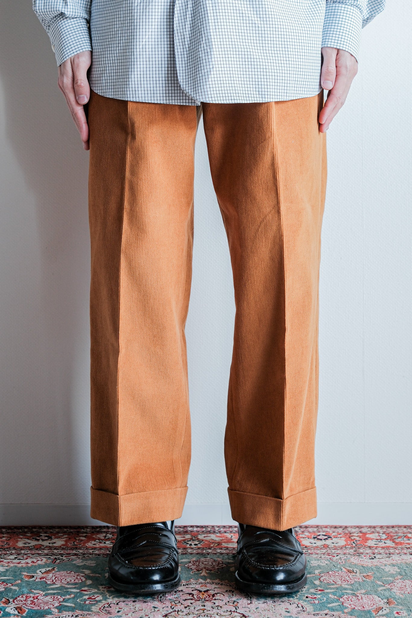 ［~00's］Old ARNYS PARIS In Tuck Turn Up Corduroy Trousers Size.46