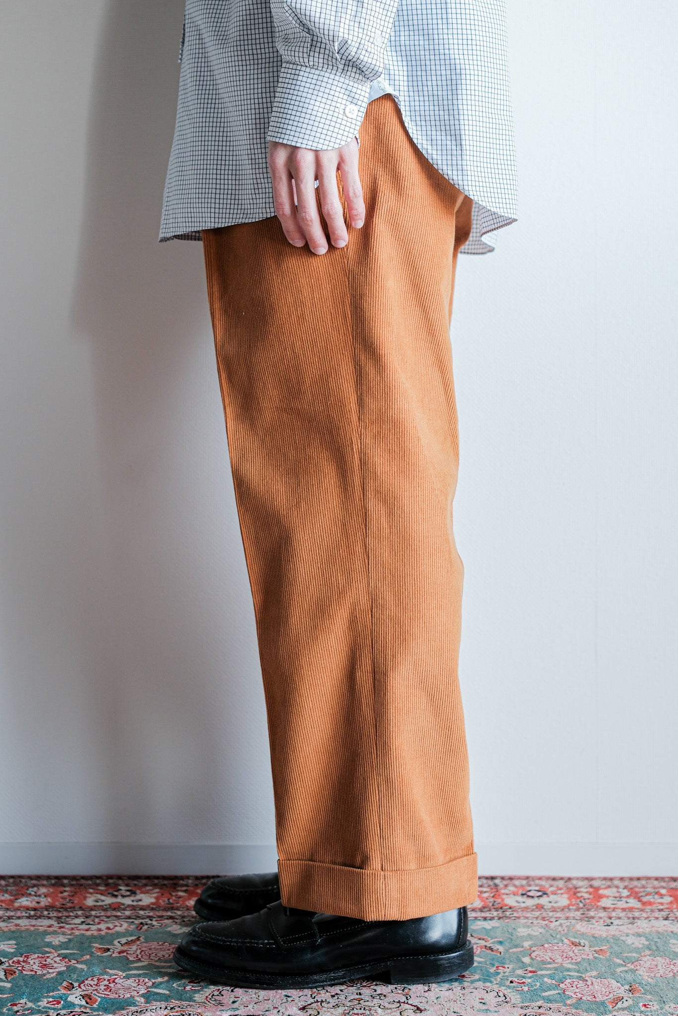 ［~00's］Old ARNYS PARIS In Tuck Turn Up Corduroy Trousers Size.46