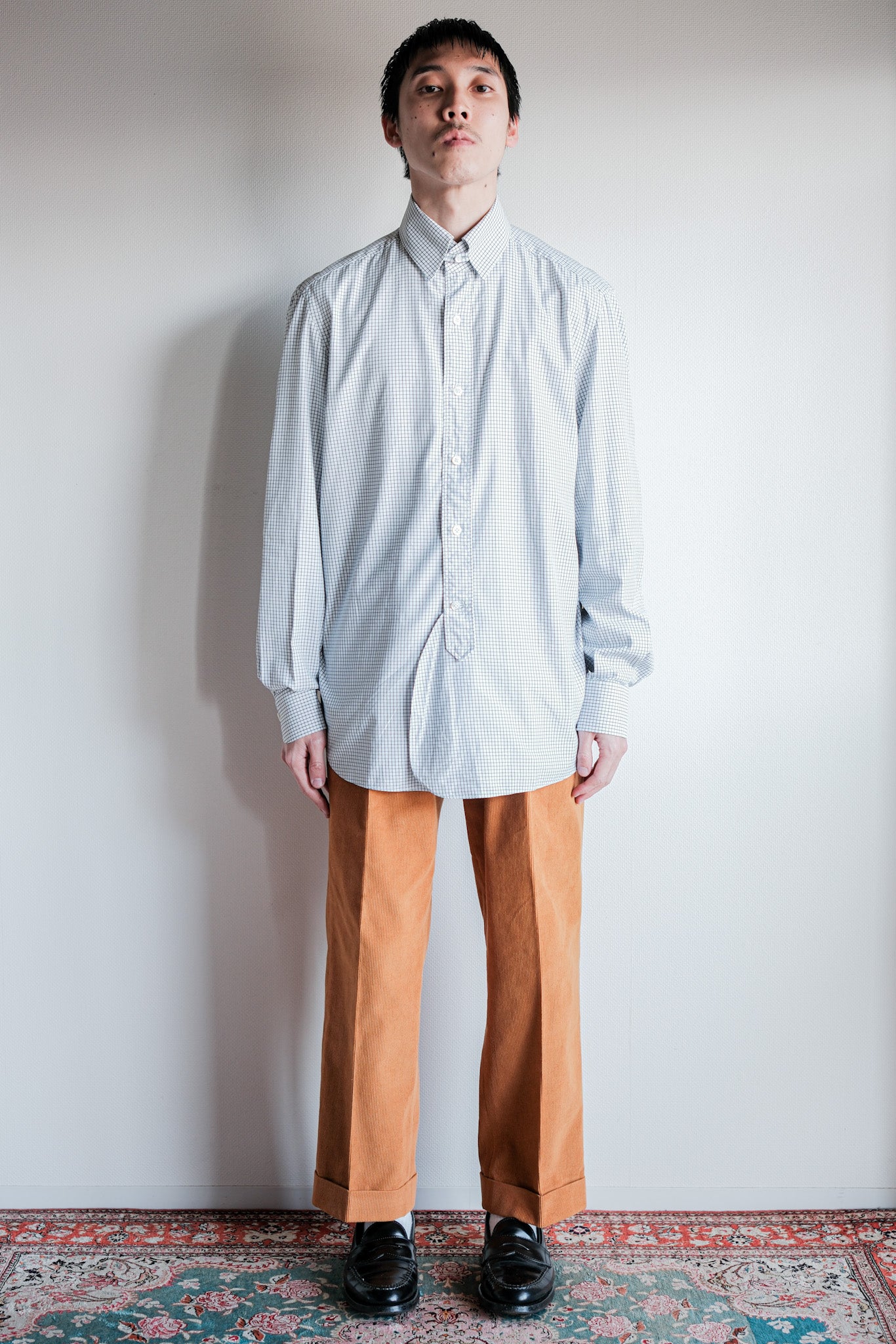 ［~00's］Old ARNYS PARIS In Tuck Turn Up Corduroy Trousers Size.46