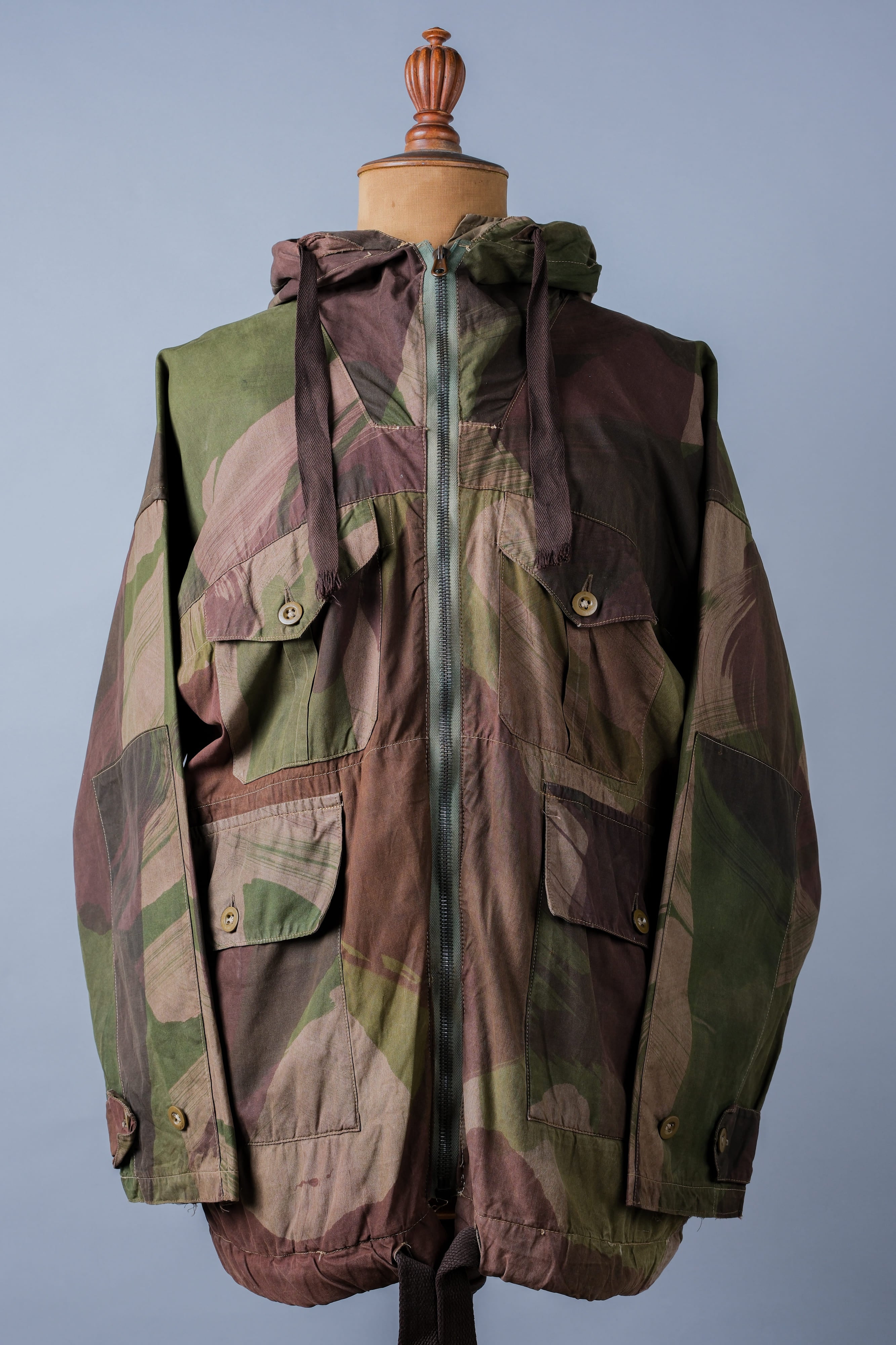 [~ 40's] WWⅱ British Army Camouflage Camouflage Windproof Smock Taille.3 "SAS" "Modifié"