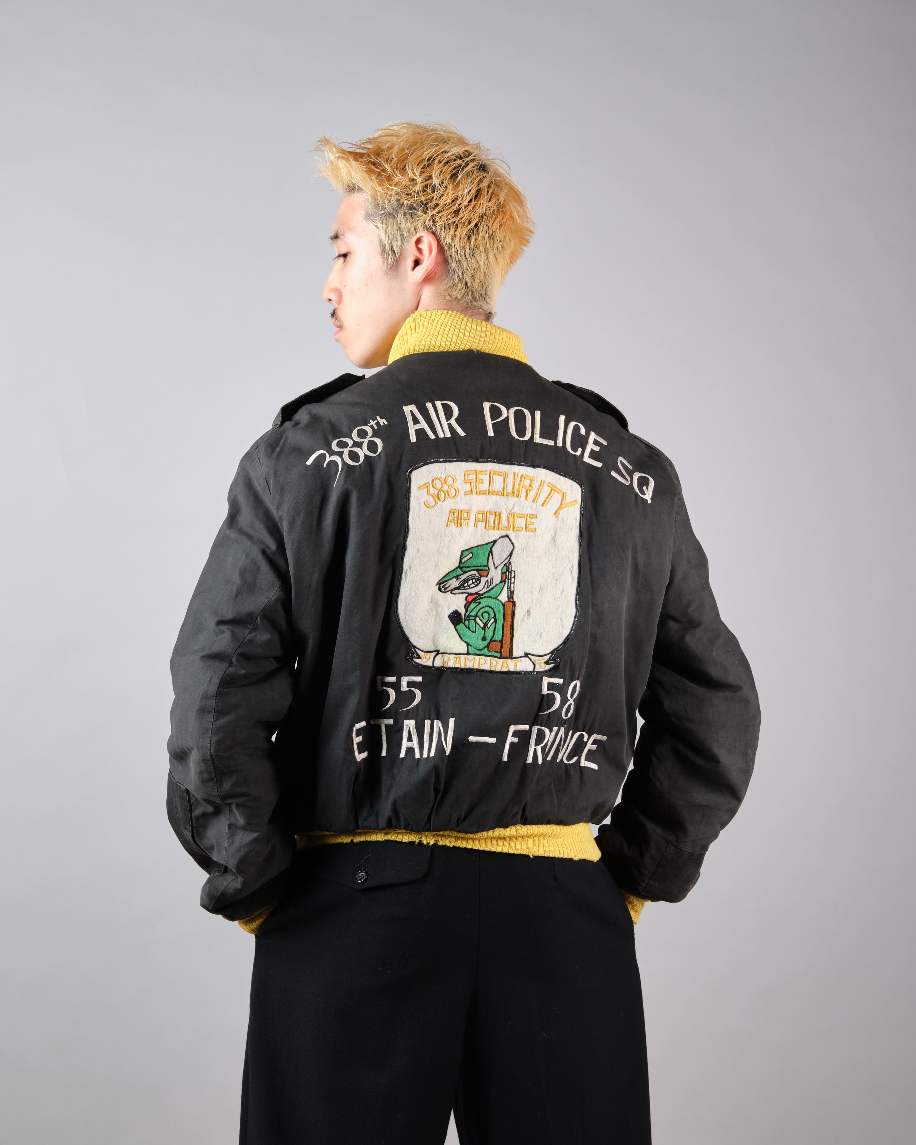 専用50s～french hbt jacket vintage ジャケット 10's】French Vintage Black Linen HBT Fireman Jacket