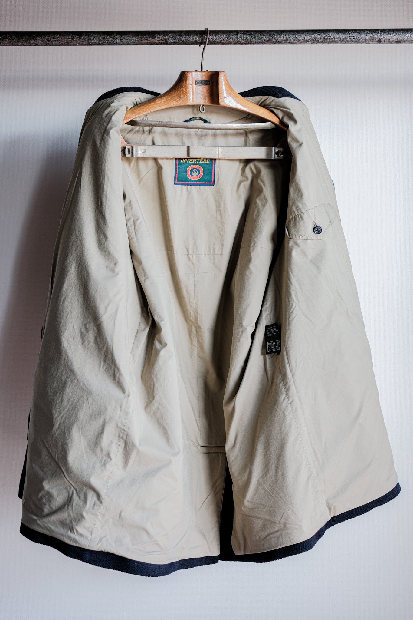 ［~90's］Old INVERTERE HBT Wool Jacket With Chin Strap Size.40 "Moorbrook"