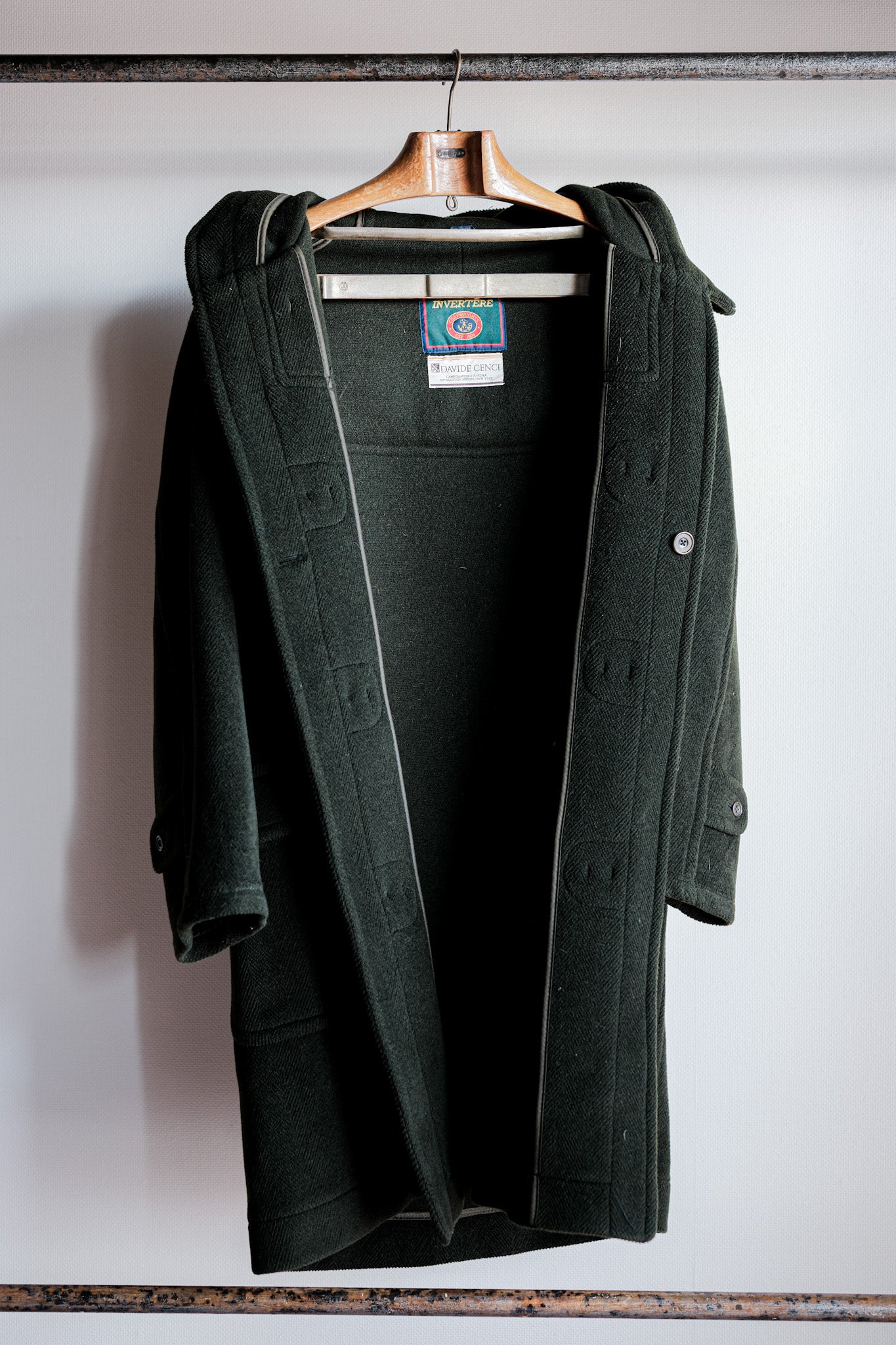 【~90's】Old INVERTERE HBT Wool Duffle Coat "Moorbrook" "DAVIDE CENCI 別注"