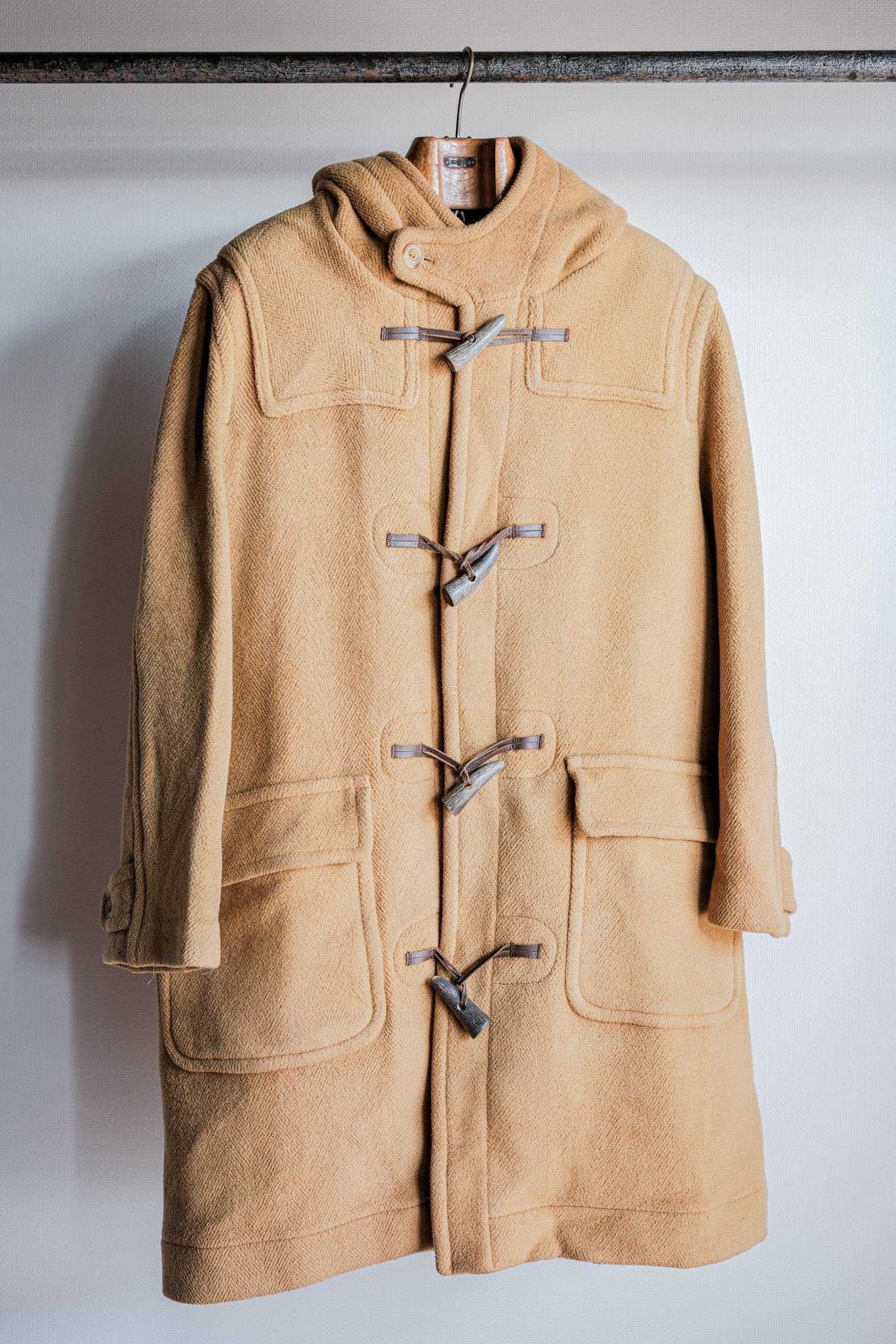 ［~90's］Old INVERTERE HBT Wool Duffle Coat Size.38R "Moorbrook"